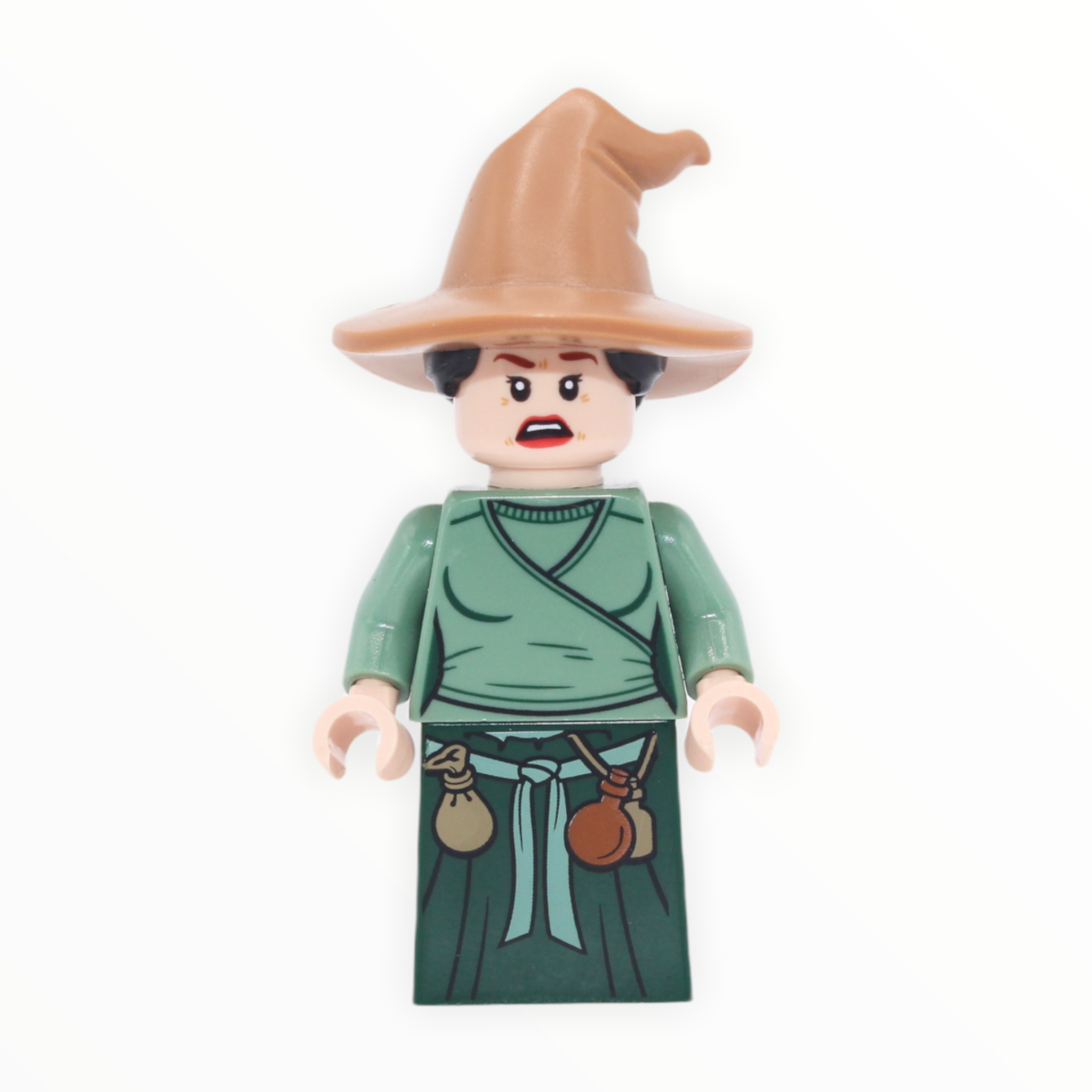 Wizard (medium nougat hat, sand green top)