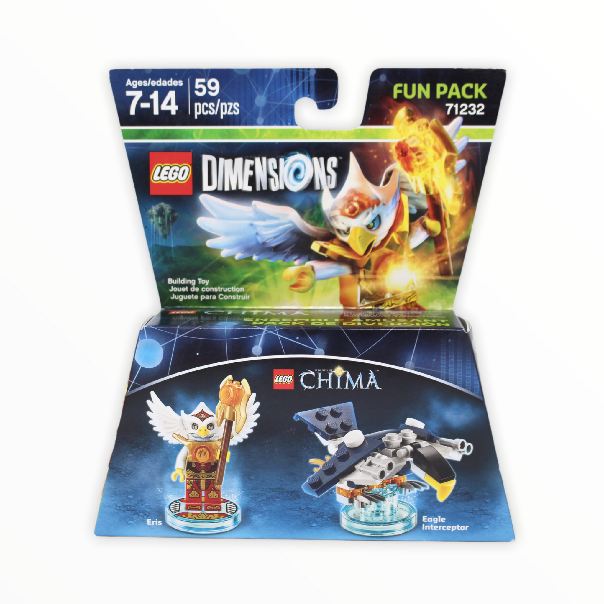 Retired Set 71232 Dimensions Fun Pack - Legends of Chima Eris and Eagle Interceptor