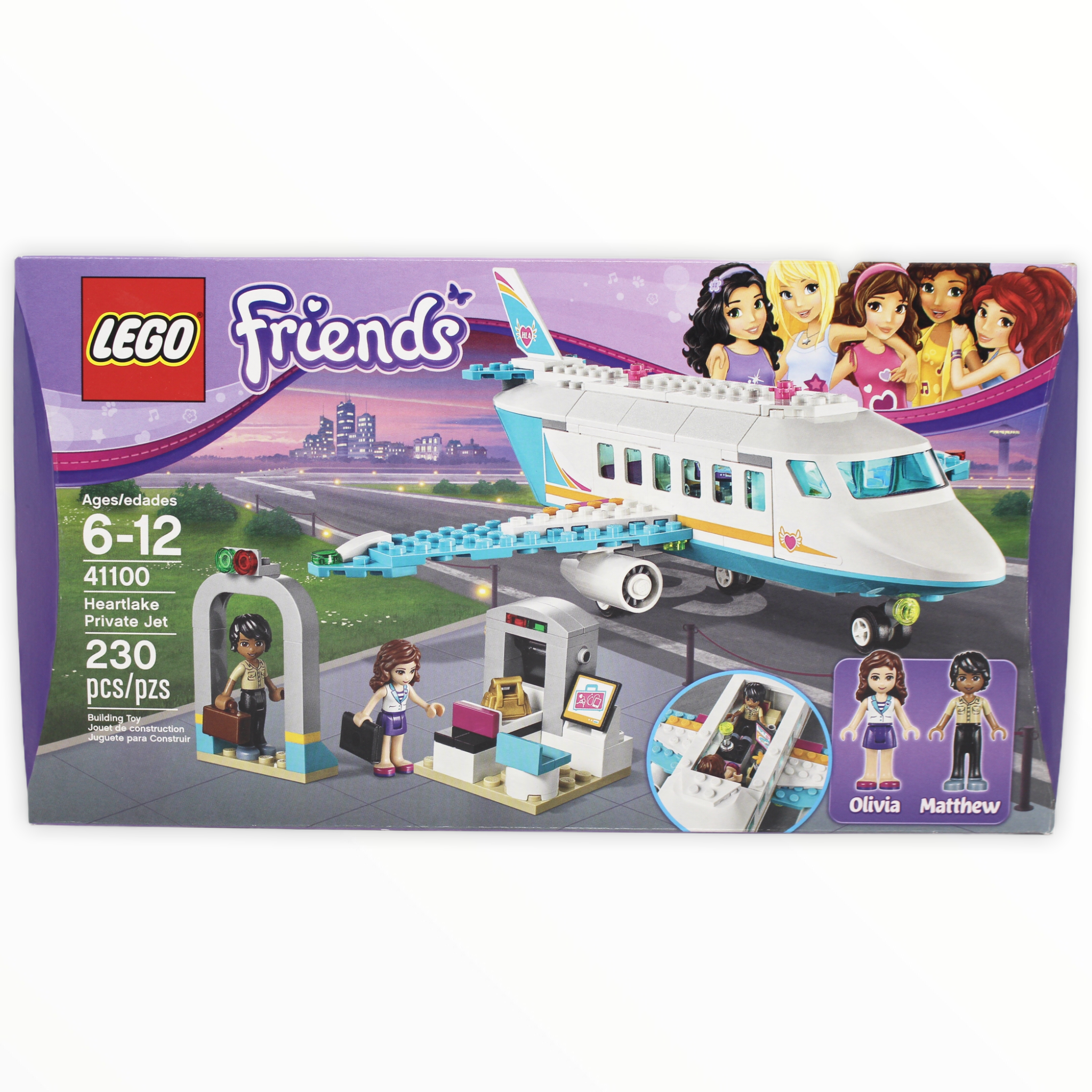Certified Used Set 41100 Friends Heartlake Private Jet