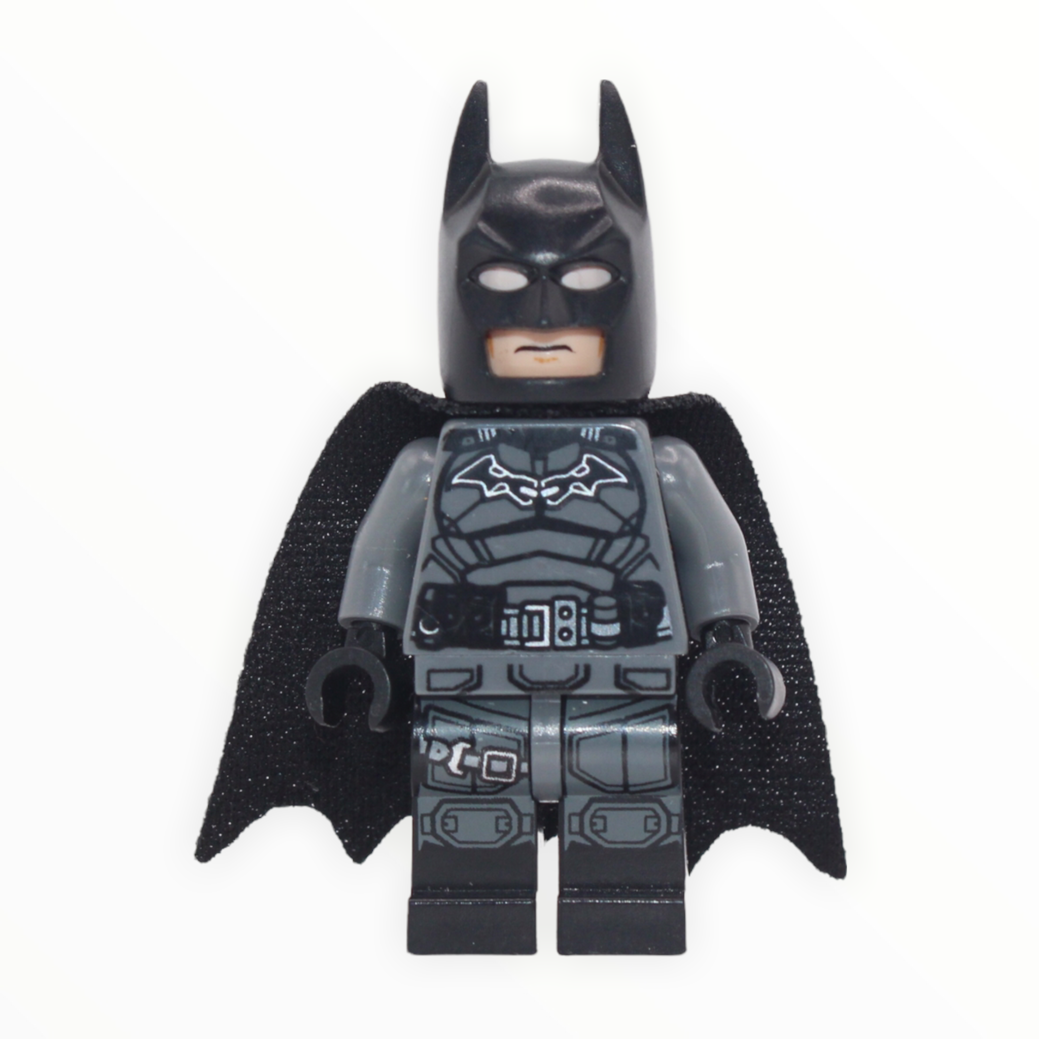 Batman (dark bluish gray suit, one-hole cape, black hands, black boots, 2021)