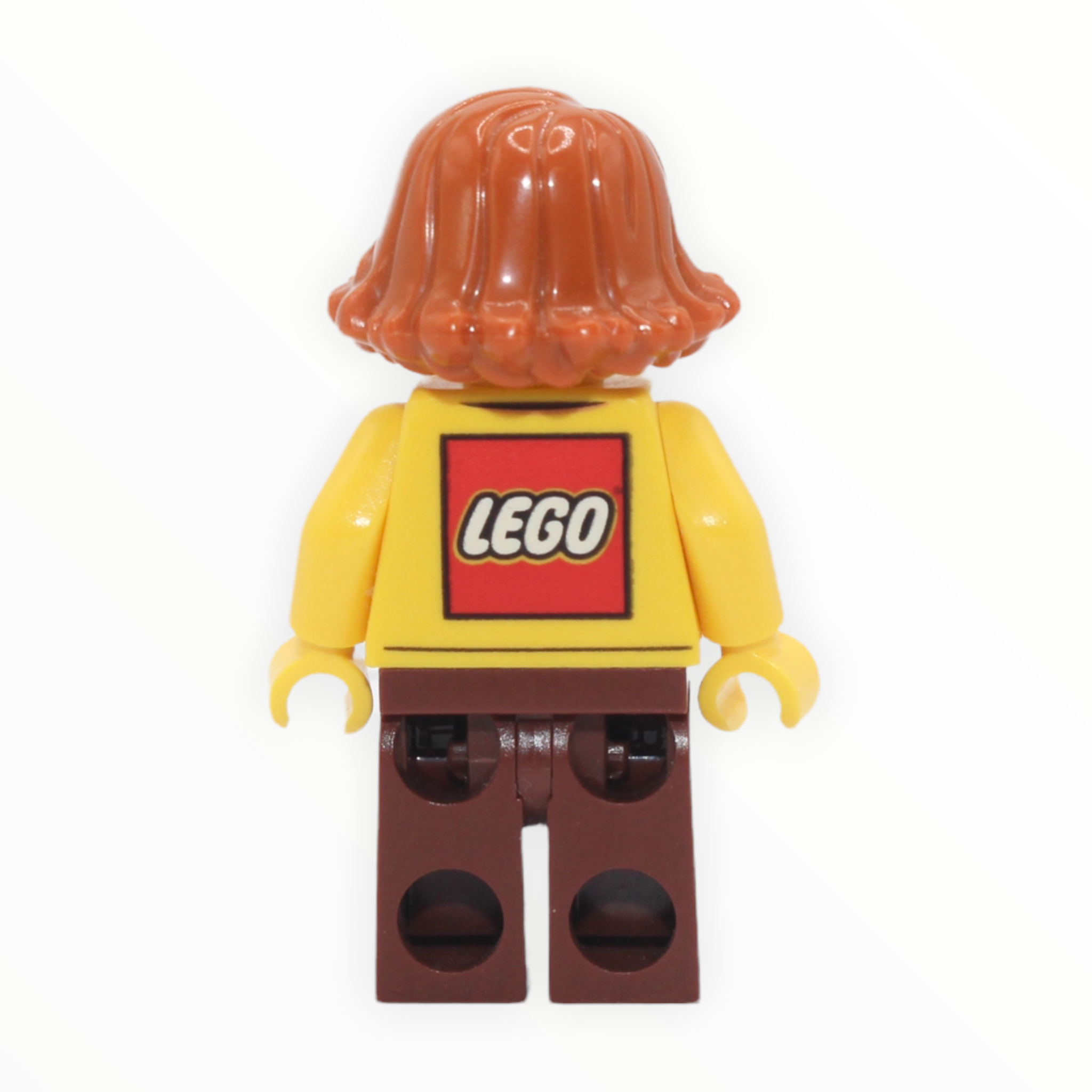 LEGO Store Employee (female, glasses, dark orange hair)