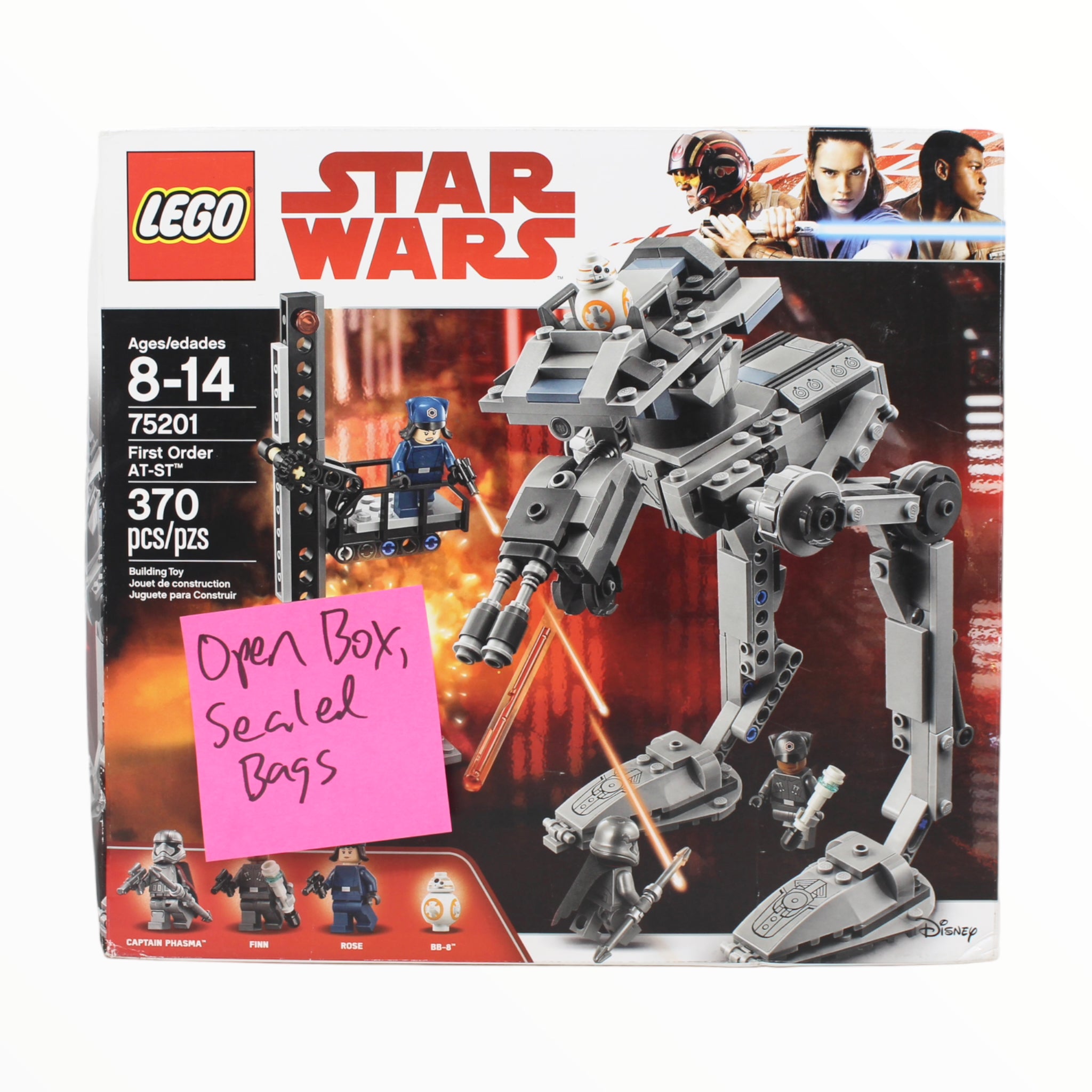 Certified Used Set 75201 Star Wars First Order AT-ST (open box, sealed bags)