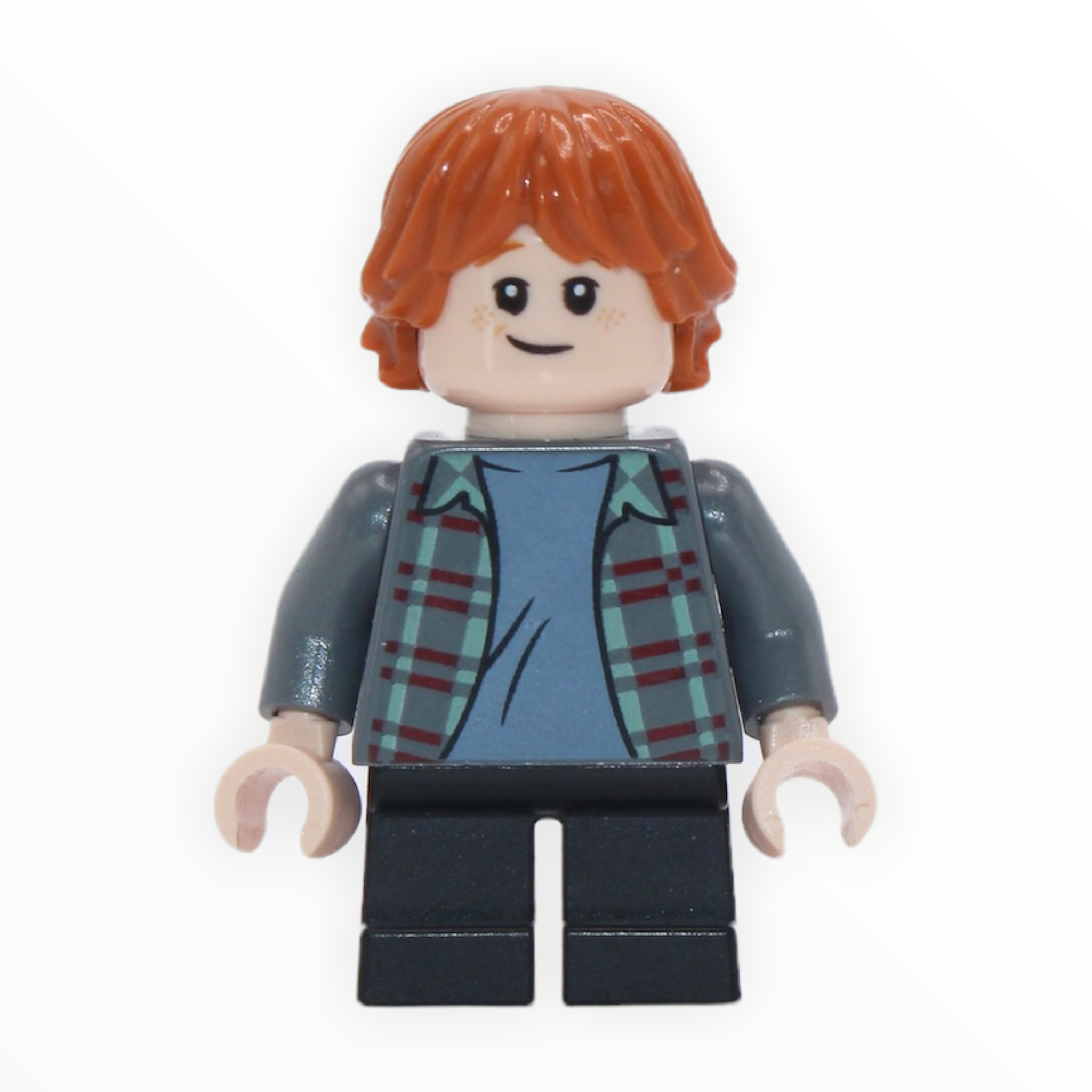 Ron Weasley (dark bluish gray plaid shirt, short legs, 2021)