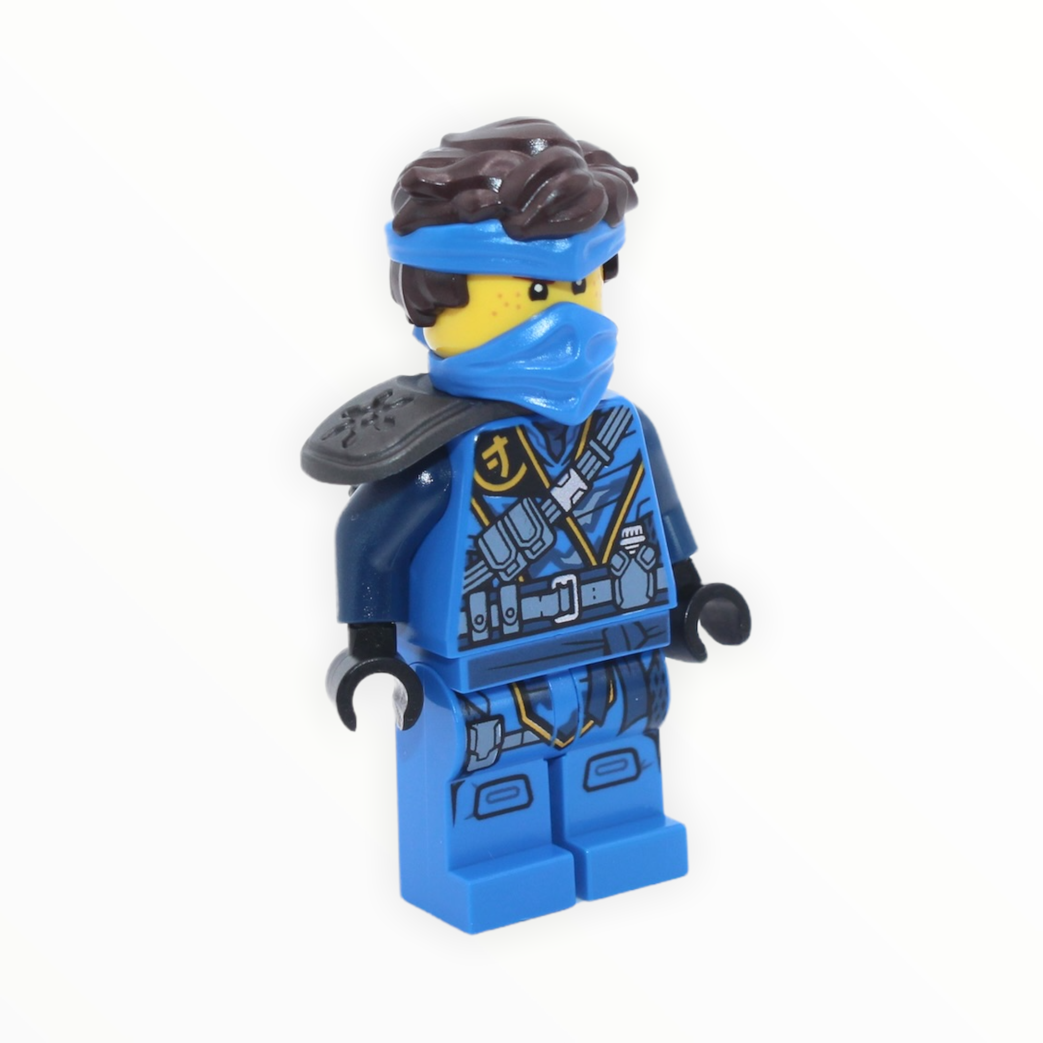 Jay (The Island, mask, hair with bandana, dark gray shoulder armor)