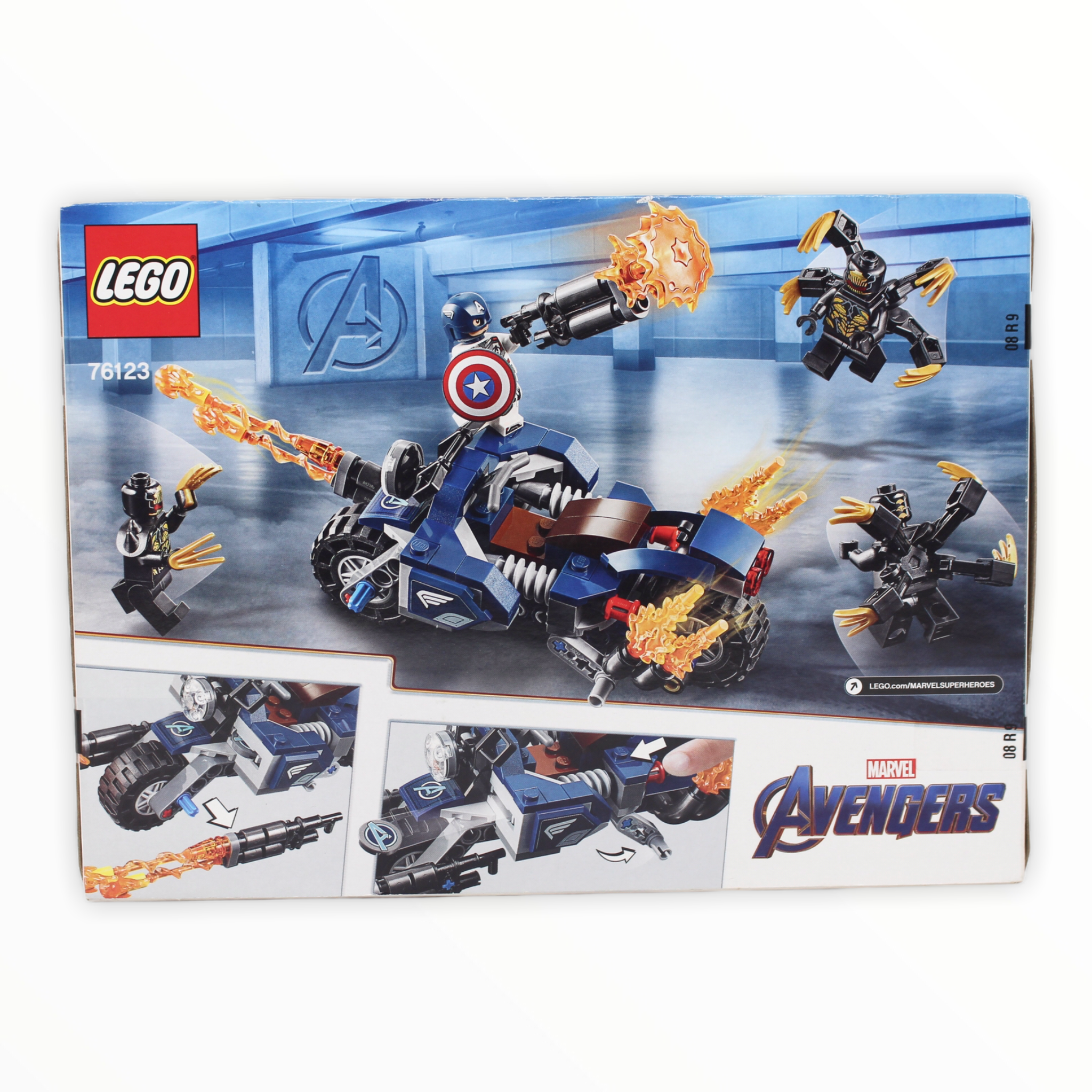 Retired Set 76123 Marvel Avengers Captain America: Outriders Attack