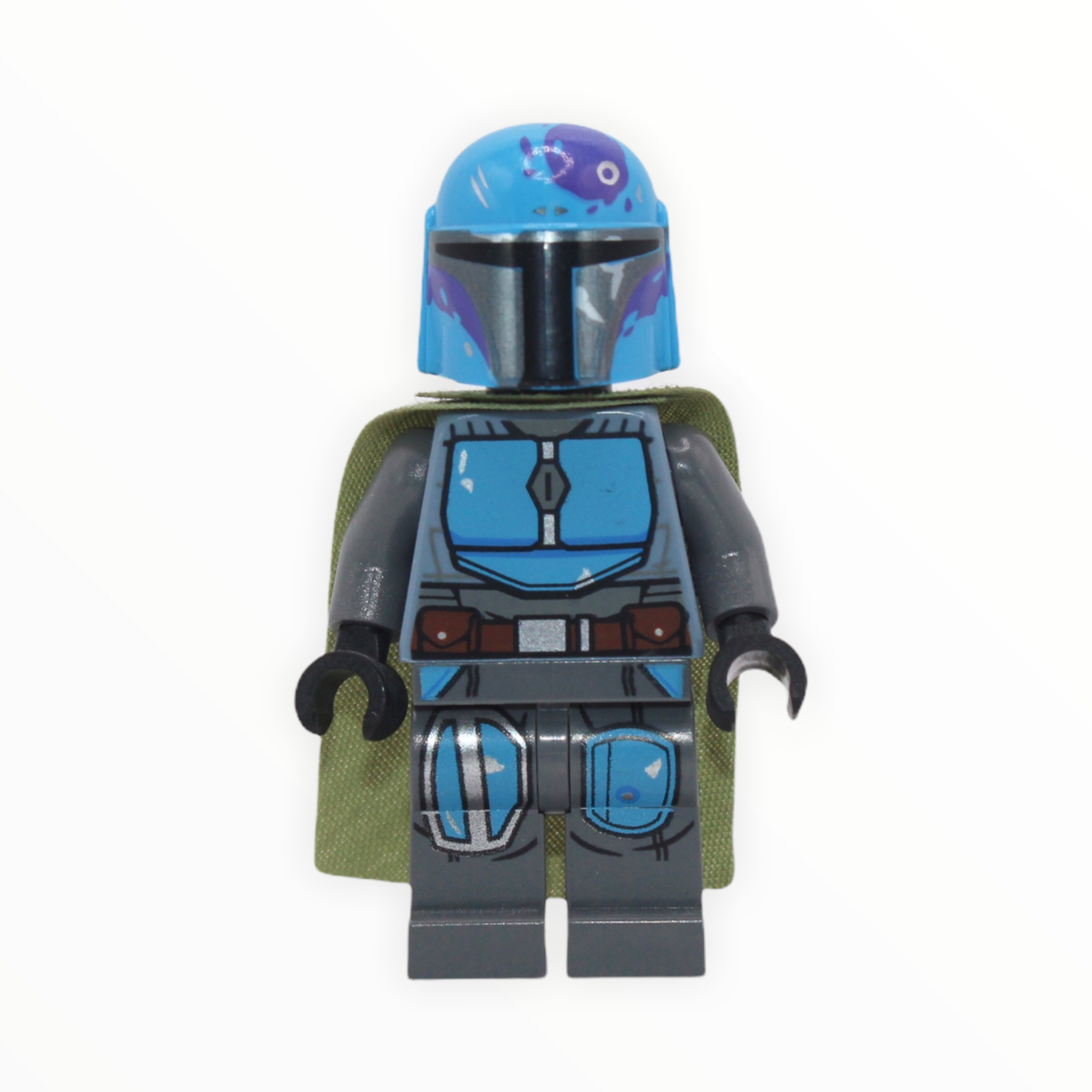 Mandalorian Tribe Warrior (azure helmet, olive green cape)