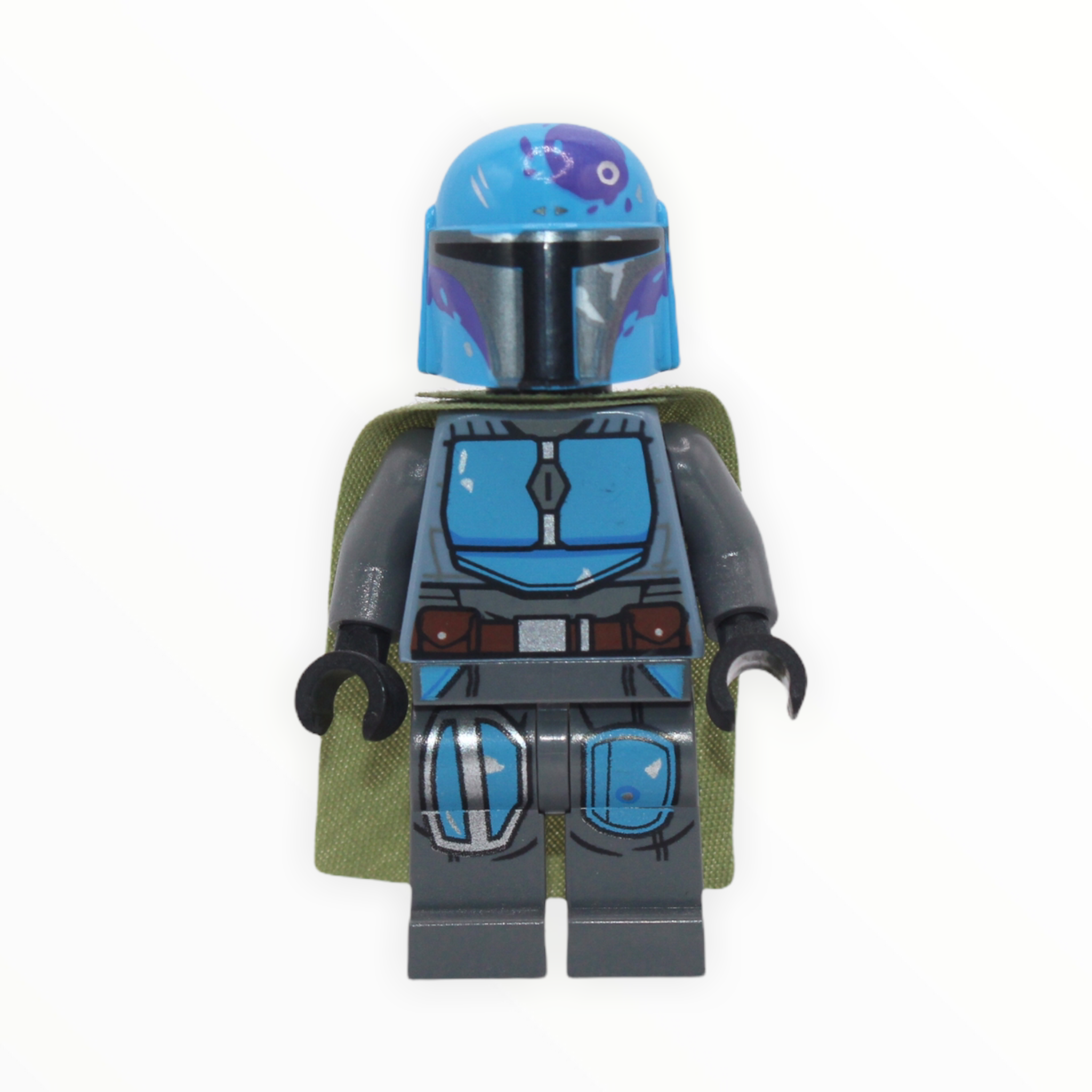 Mandalorian Tribe Warrior (azure helmet, olive cape)