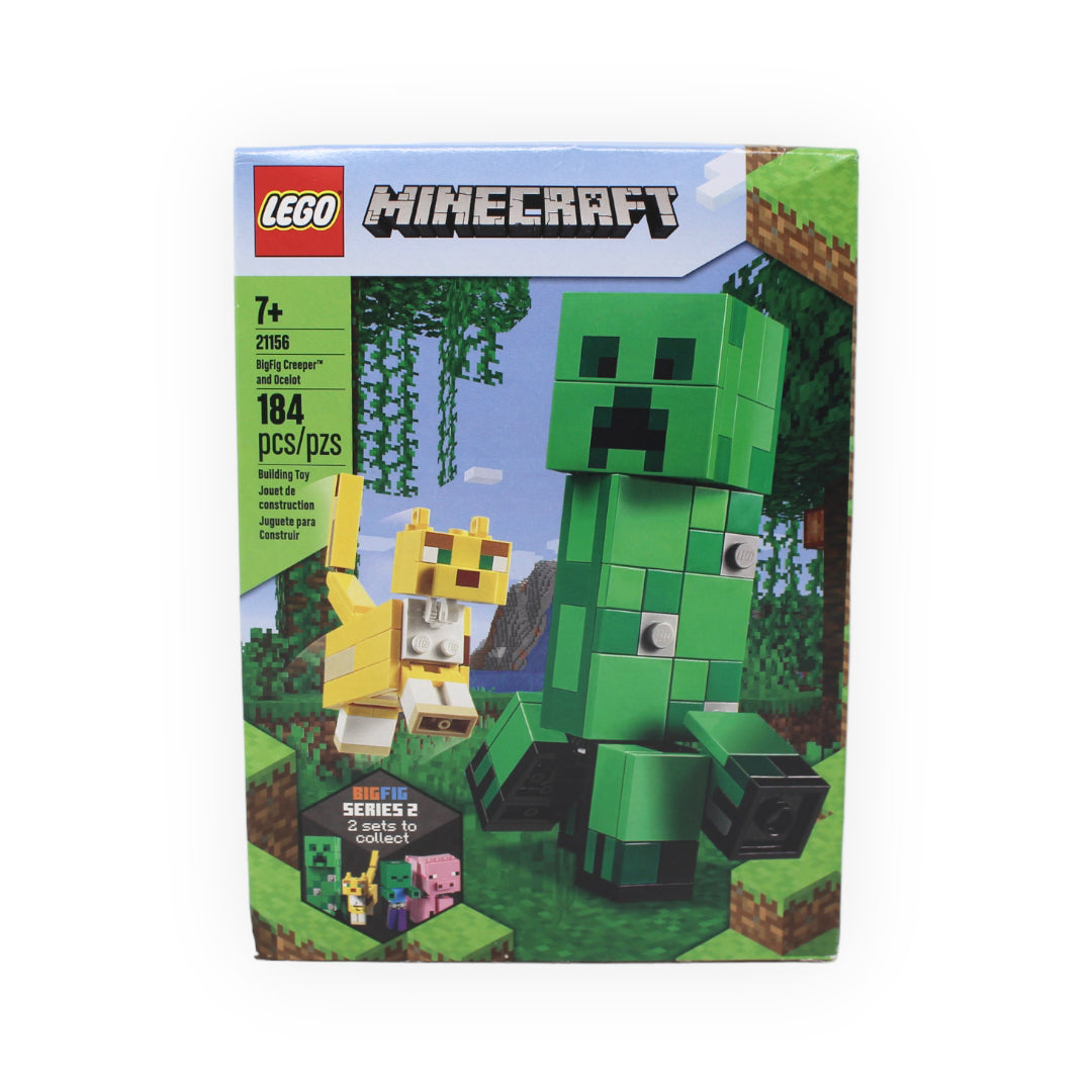 Certified Used Set 21156 Minecraft BigFig Creeper and Ocelot