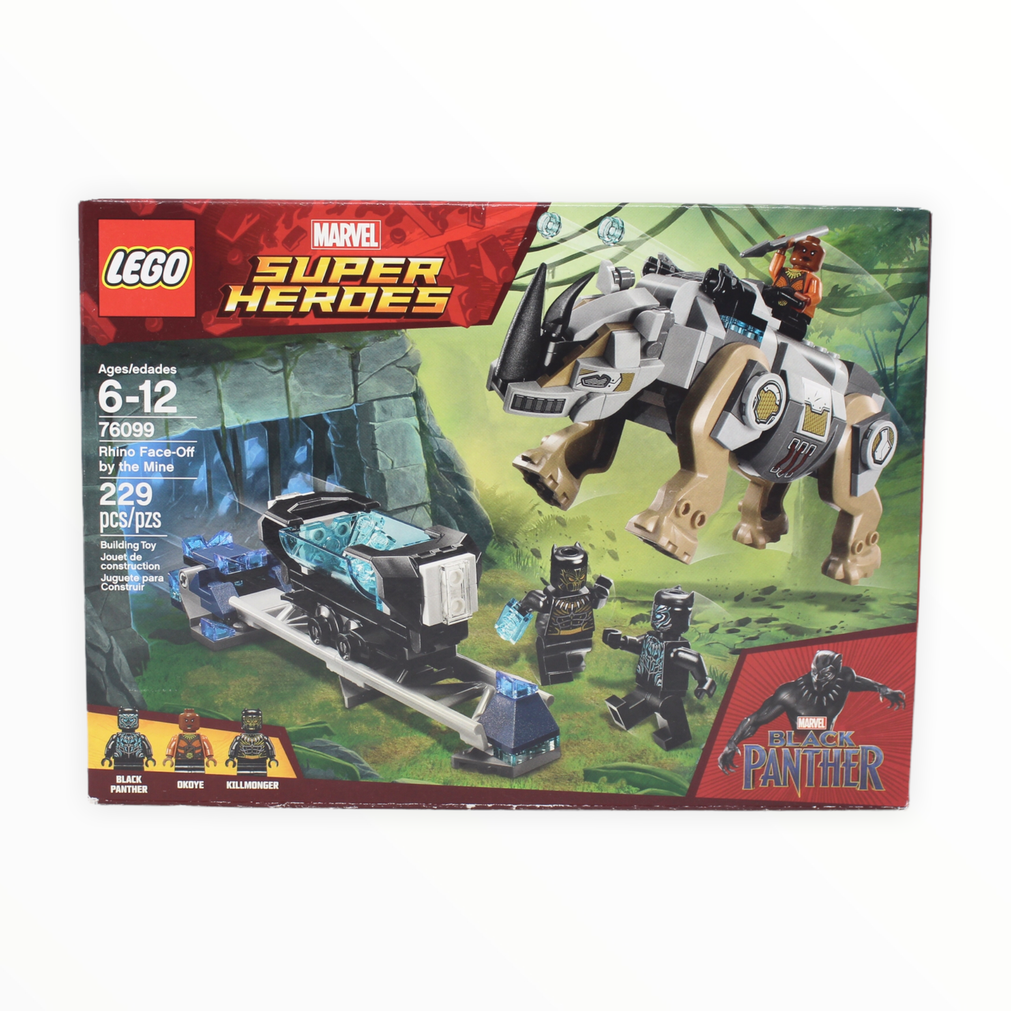 Retired Set 76099 Marvel Super Heroes Rhino Face-Off by the Mine