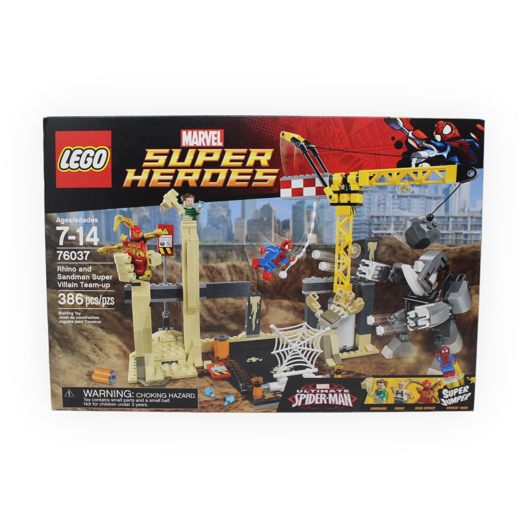 Retired Set 76037 Marvel Super Heroes Rhino and Sandman Super Villain Team-up