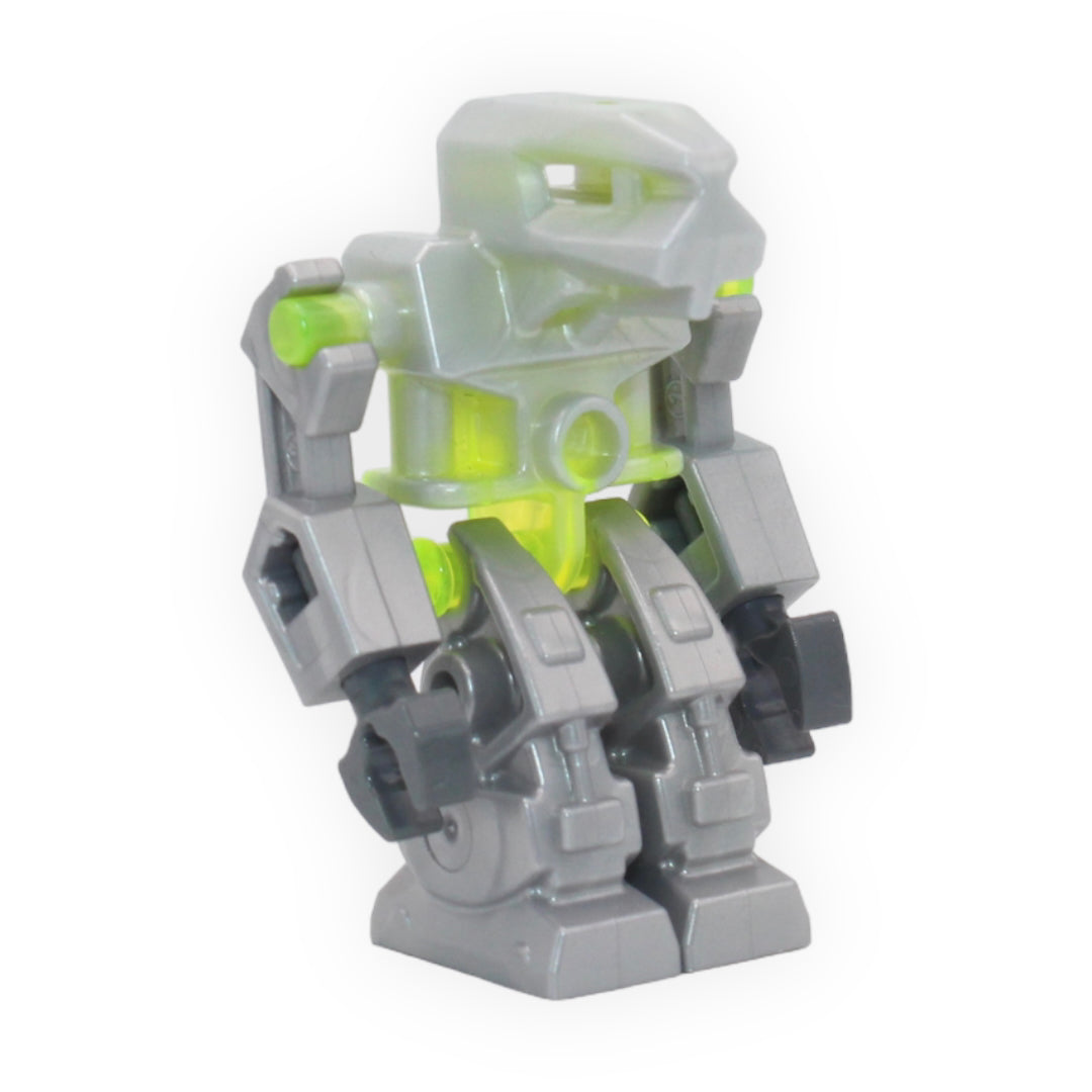 Devastator (pearl light gray, trans-neon green torso)