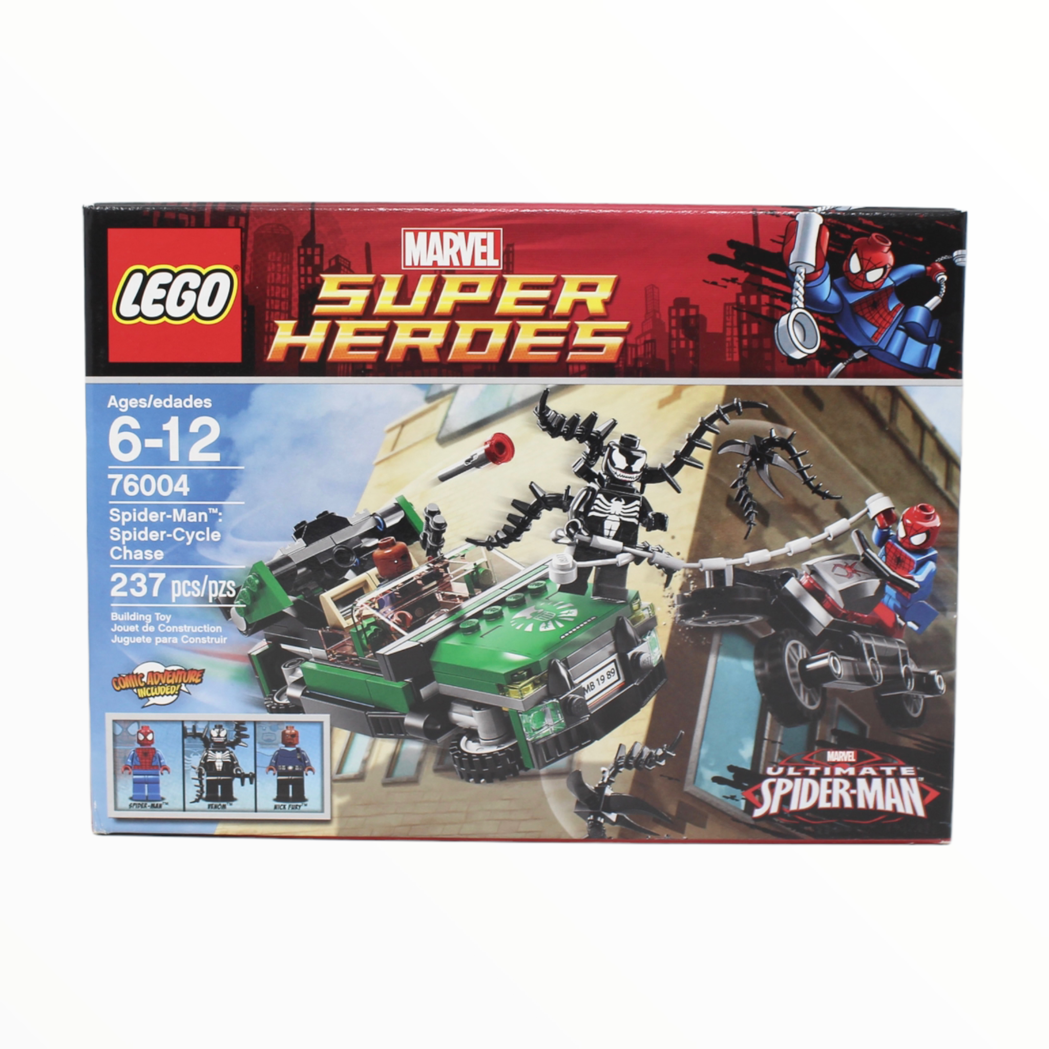 Retired Set 76004 Marvel Super Heroes Spider-Man: Spider-Cycle Chase