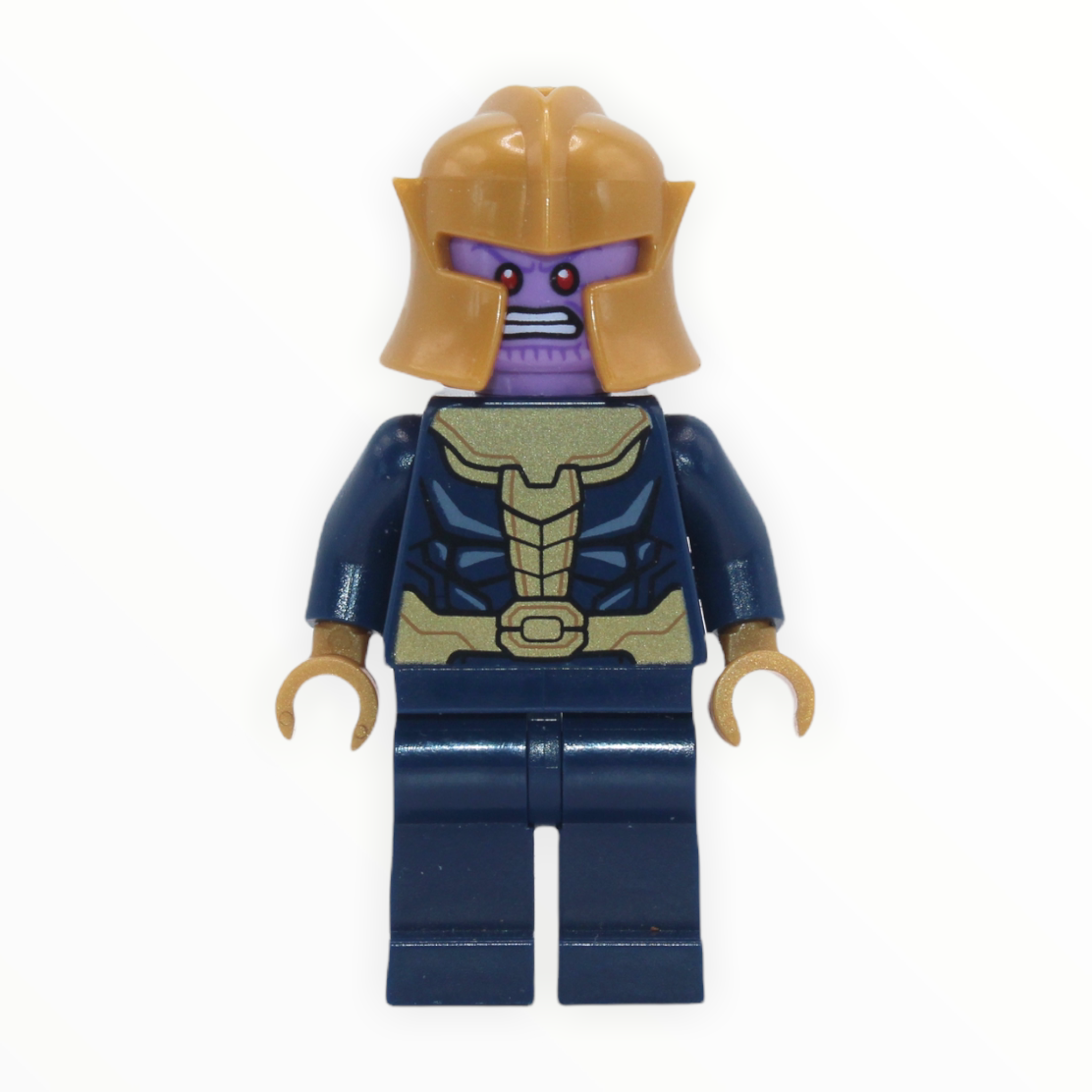 Thanos (helmet, plain dark blue legs, 2021)