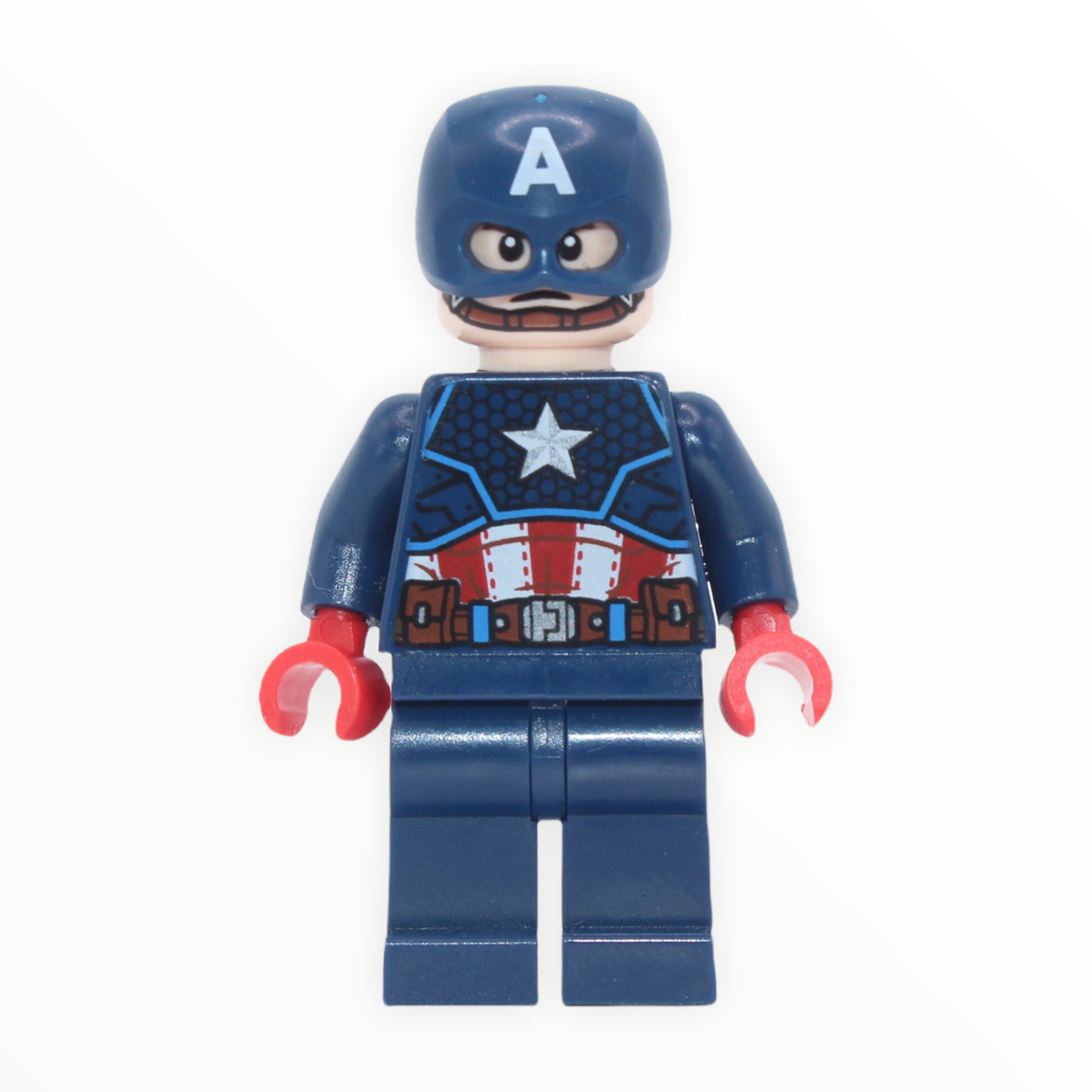 Captain America (dark blue suit, red hands, helmet, 2021)
