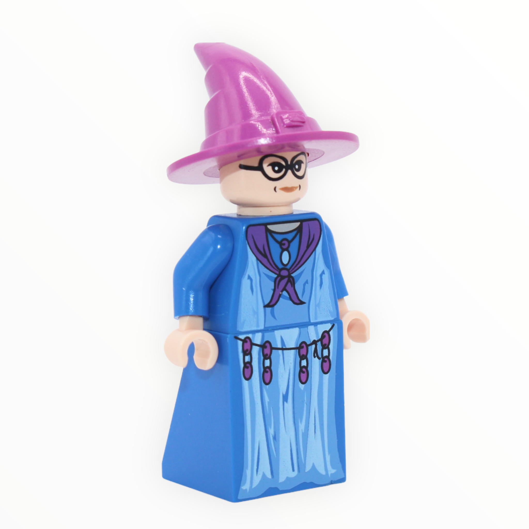 Professor Sybill Trelawney (light purple hat, blue robes, 2004)