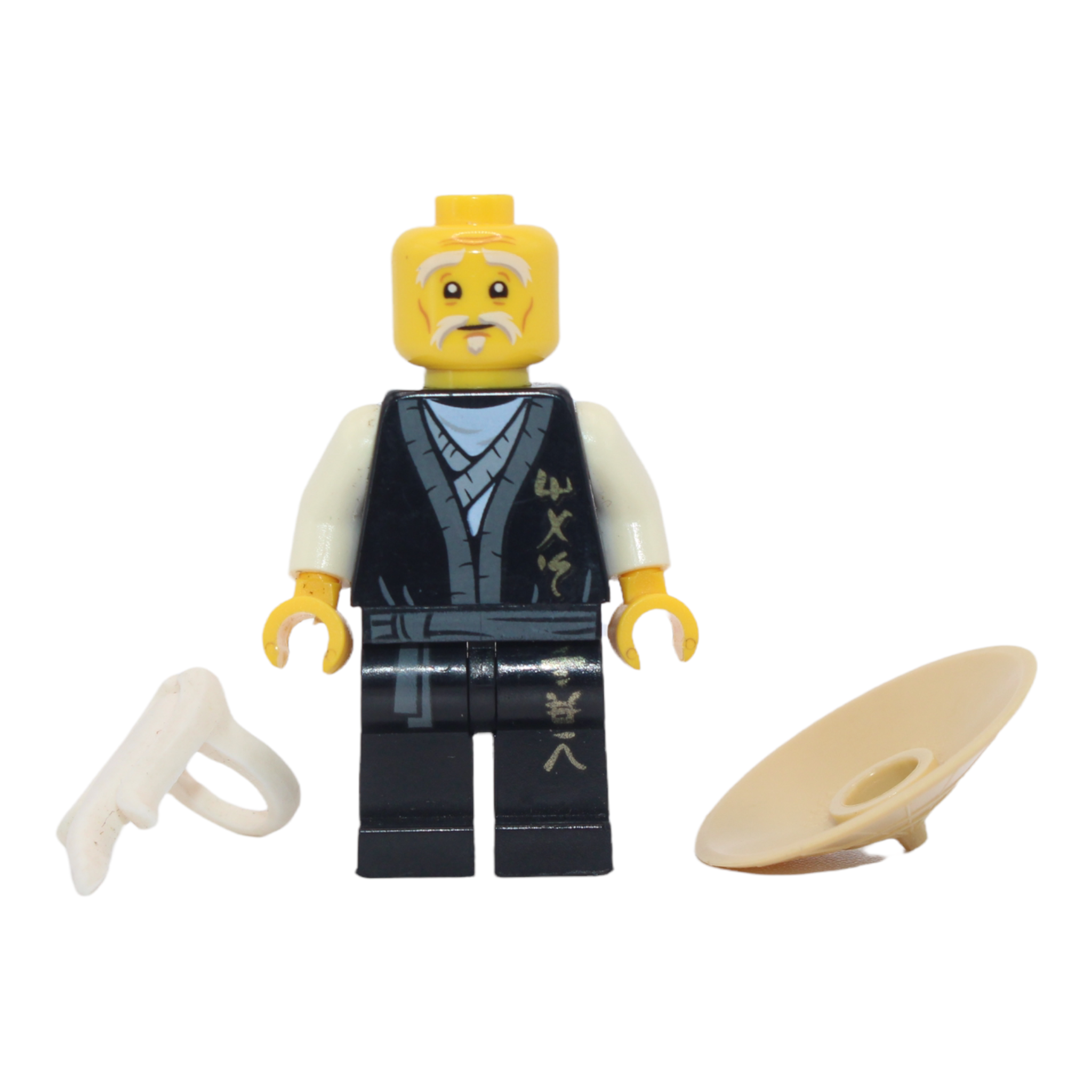 Sensei Wu (Legacy, smiling, black kimono, gold letters)