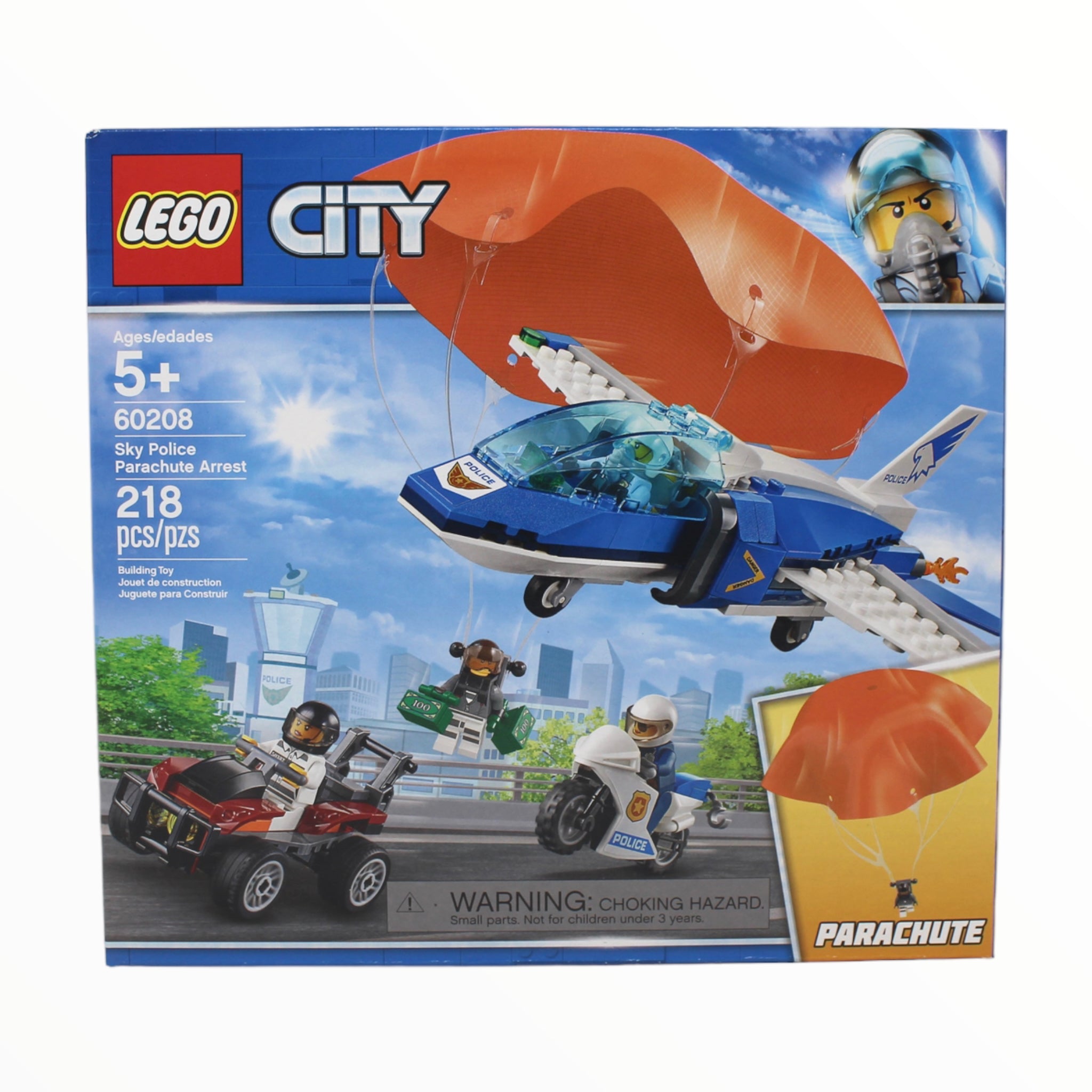 Retired Set 60208 City Sky Police Parachute Arrest