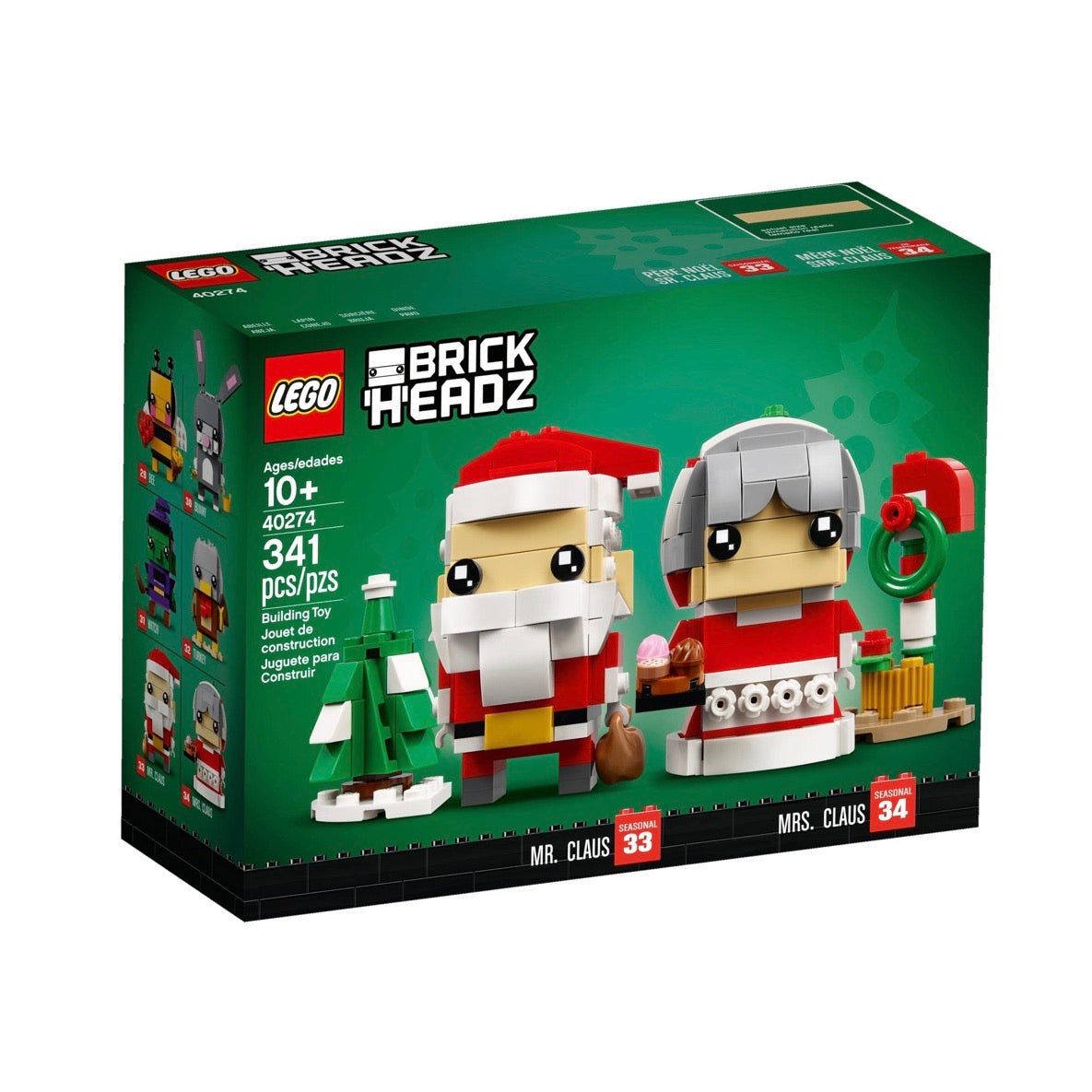 Retired Set 40274 BrickHeadz Mr. & Mrs. Claus