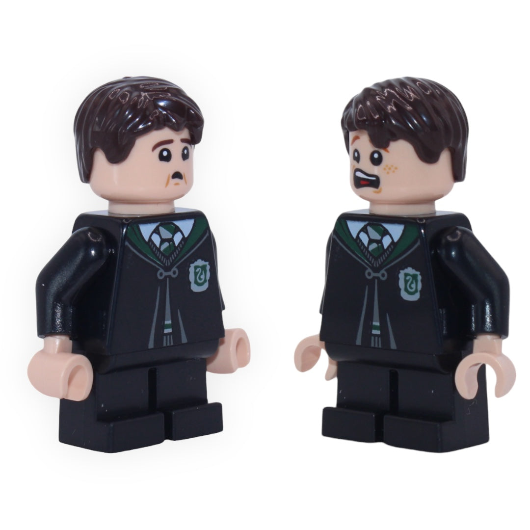 Vincent Crabbe / Ron Weasley (Slytherin robe, dark brown hair, short legs)
