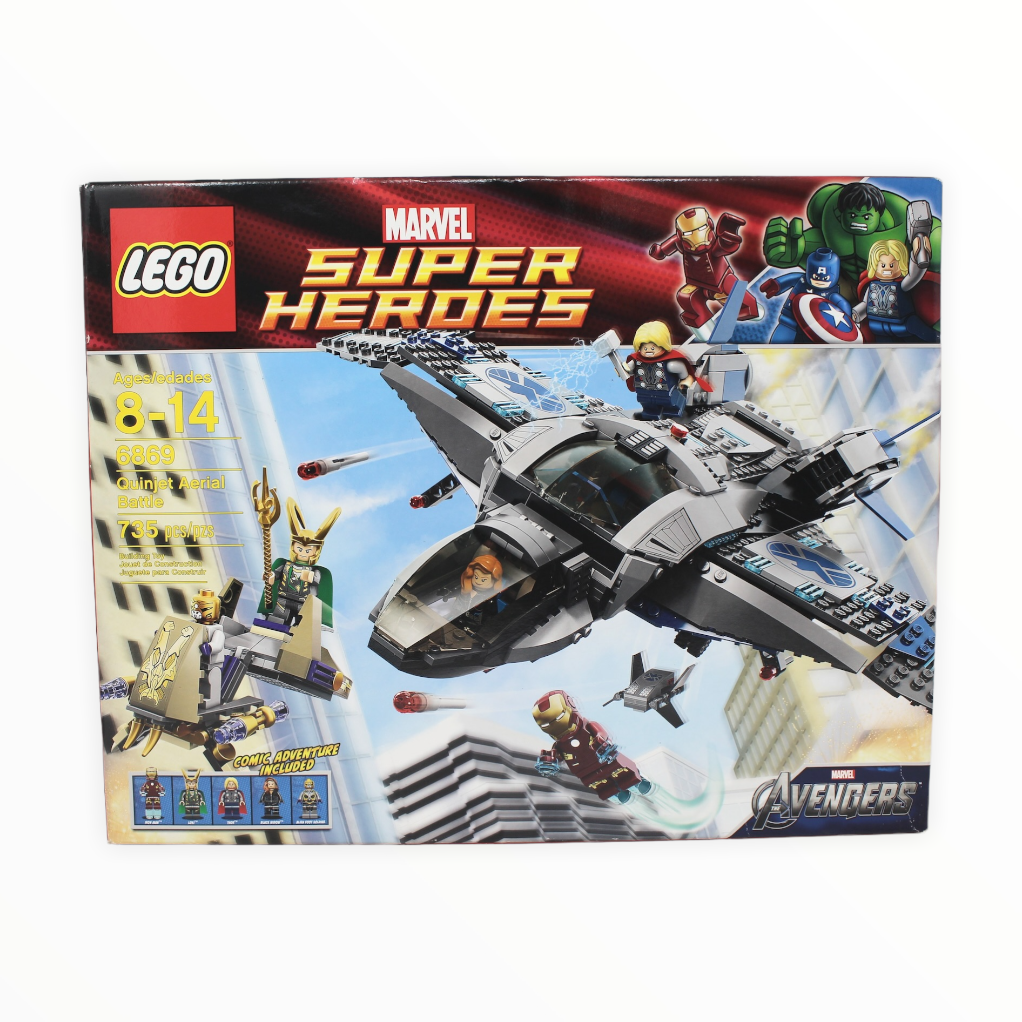Retired Set 6869 Marvel Super Heroes Quinjet Aerial Battle