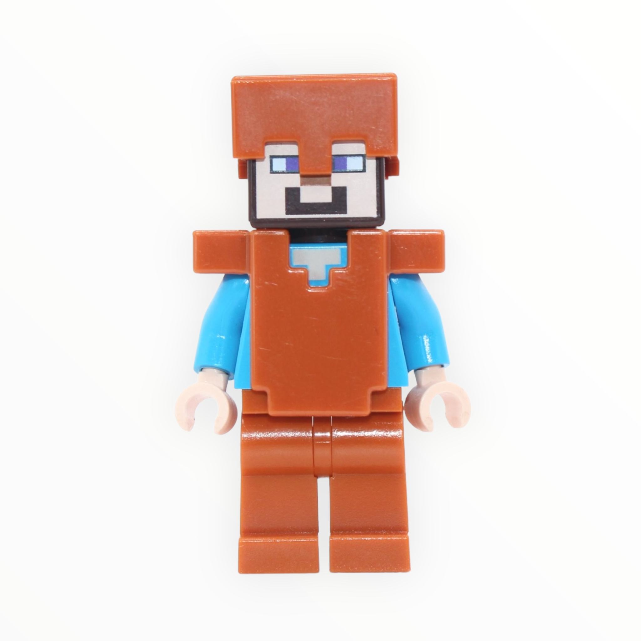 Minecraft Steve (dark orange helmet, armor, legs)