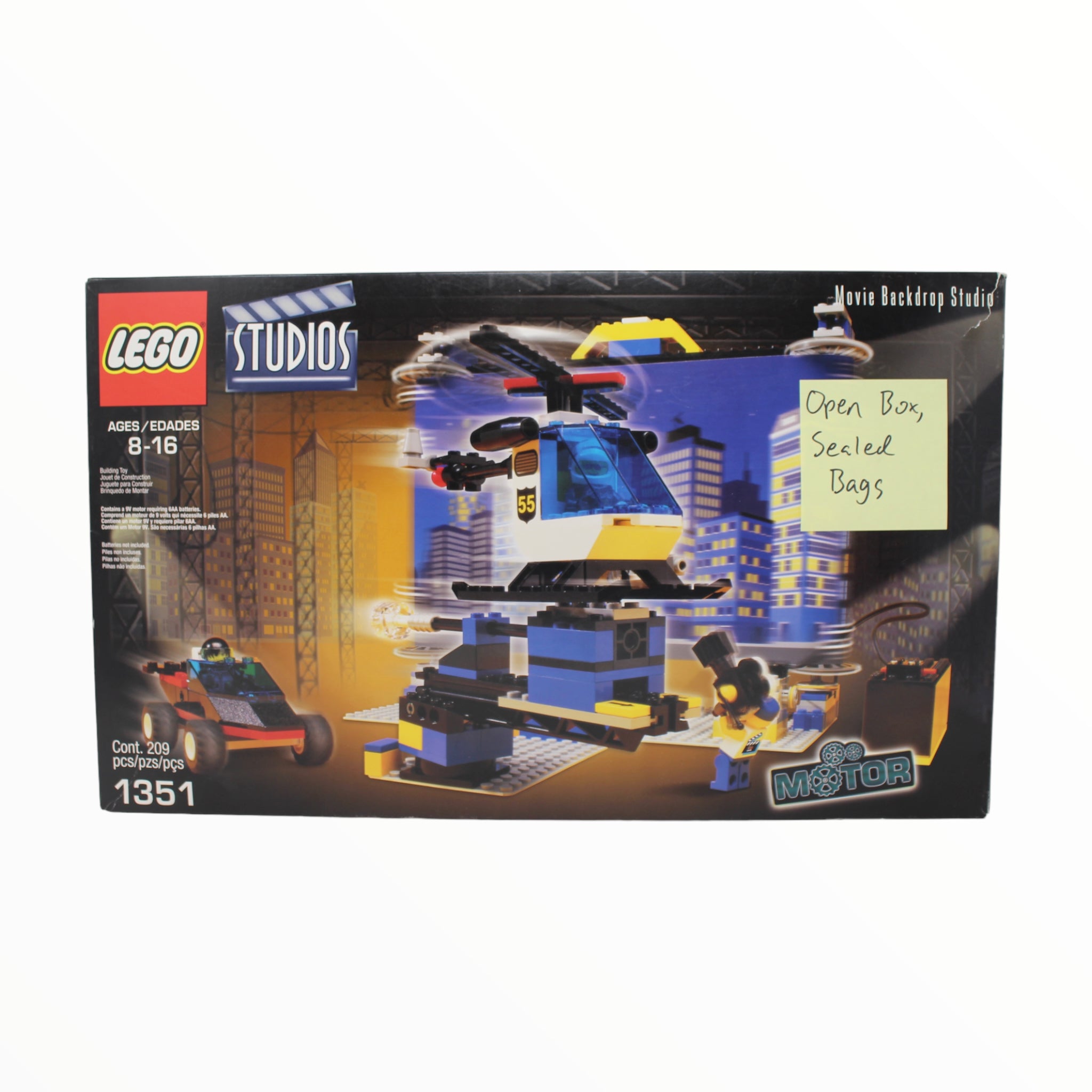 Certified Used Set 1351 LEGO Studios Movie Backdrop Studio (open box, sealed bags)