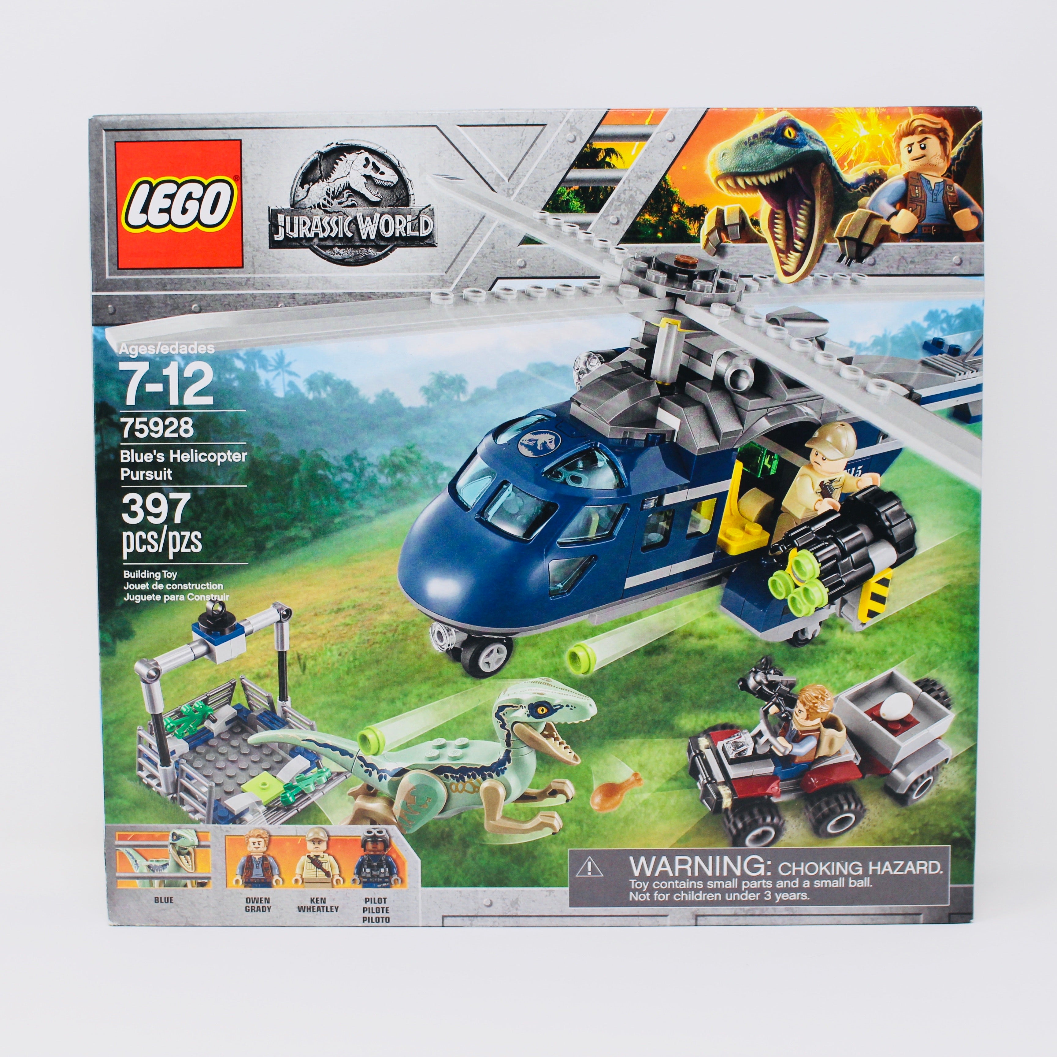 Retired Set 75928 Jurassic World Blue’s Helicopter Pursuit