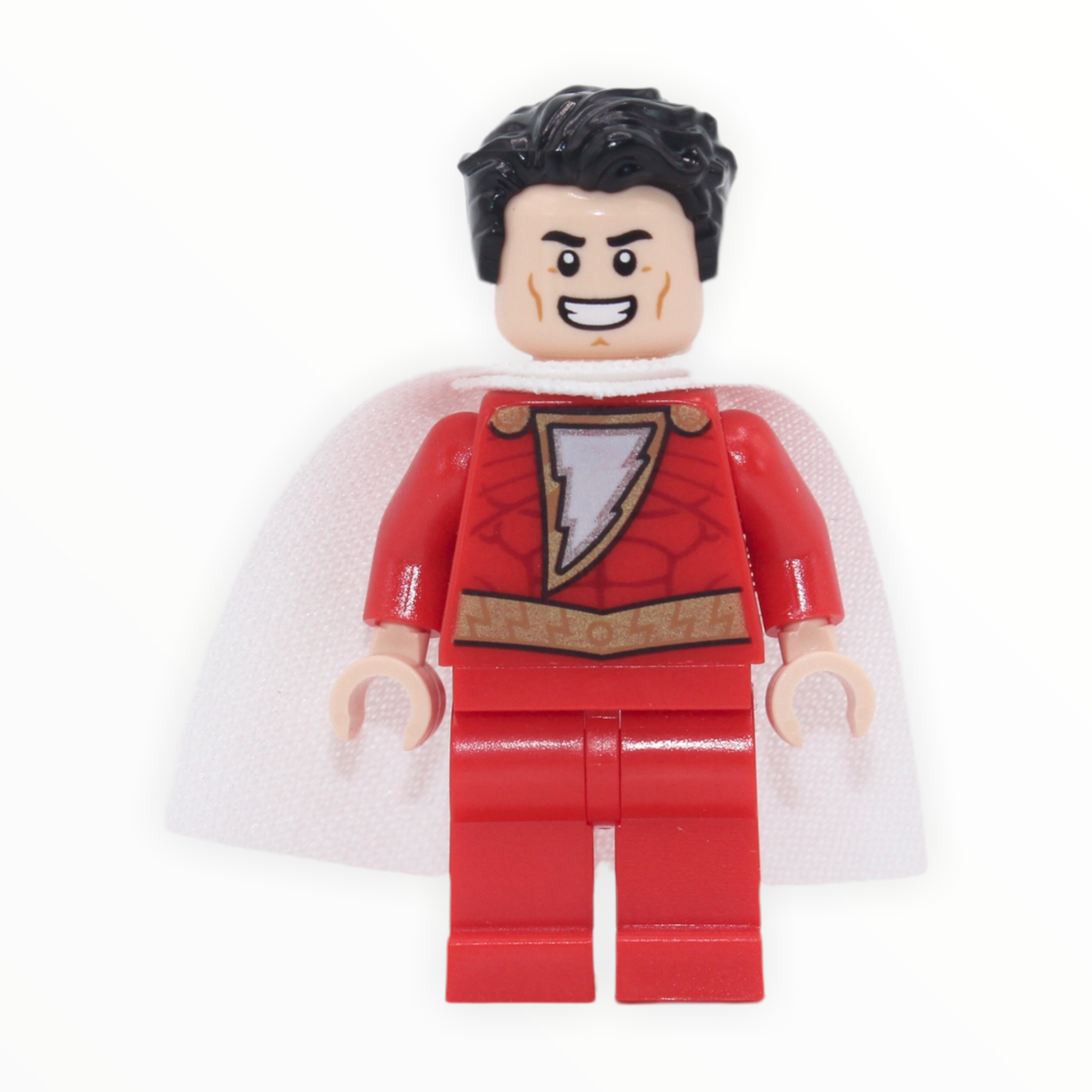 Shazam (tousled hair, spongy cape)
