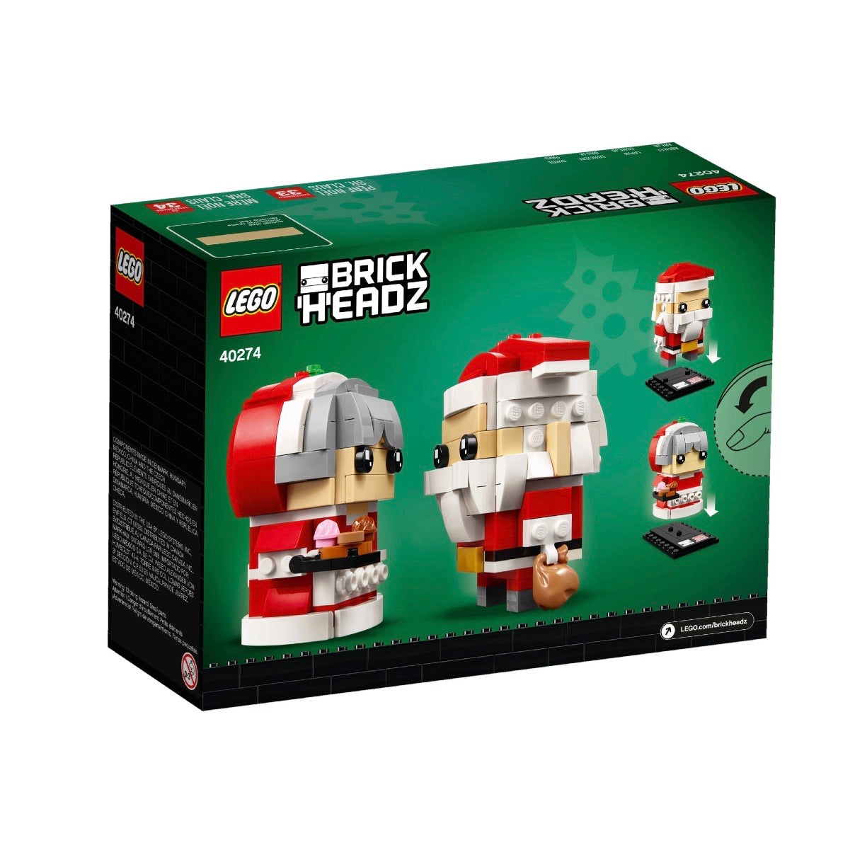 Retired Set 40274 BrickHeadz Mr. & Mrs. Claus