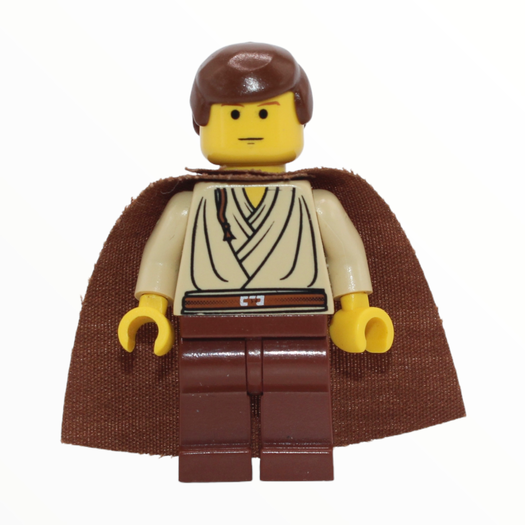 Obi-Wan Kenobi (Padawan, yellow skin, old brown hair and cape and legs, 1999)