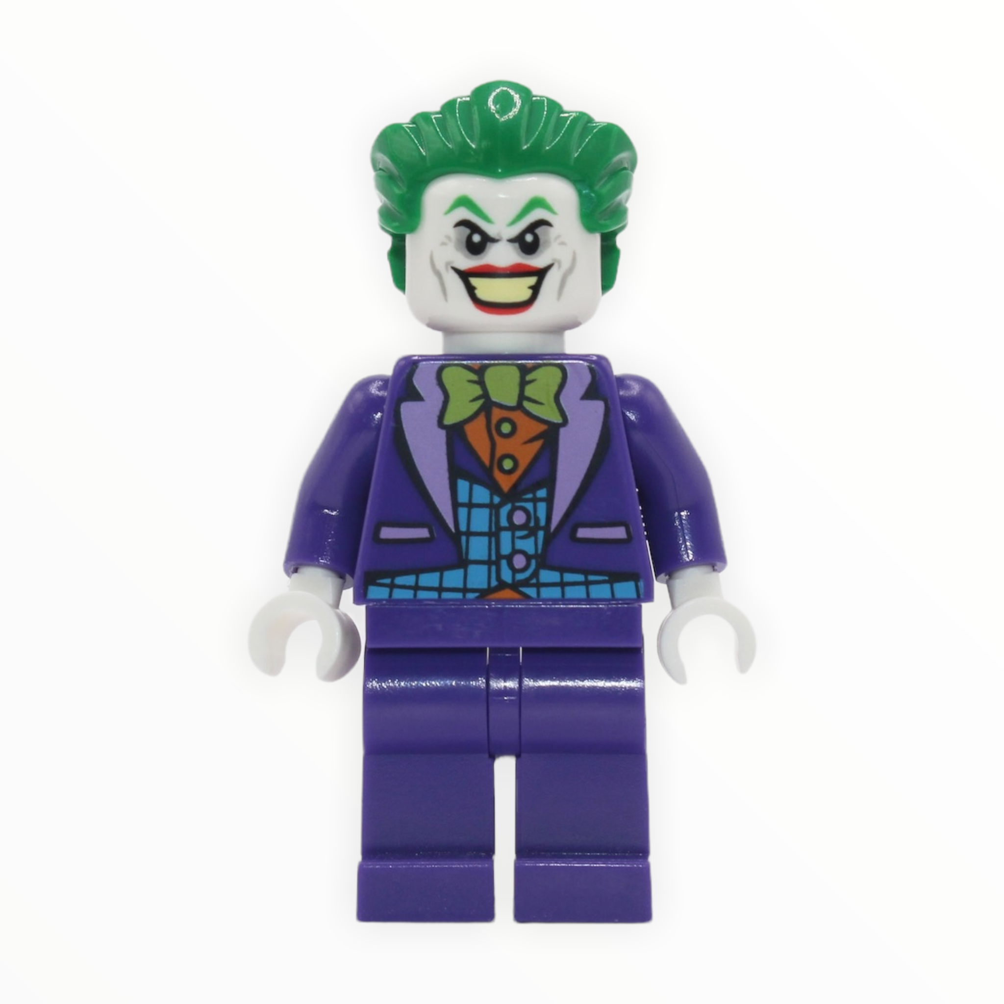 The Joker (blue vest, wide smile, disgusted look)
