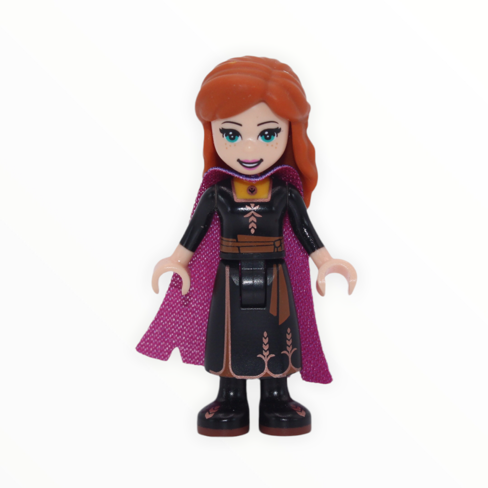 Anna (black dress, magenta and purple cape)