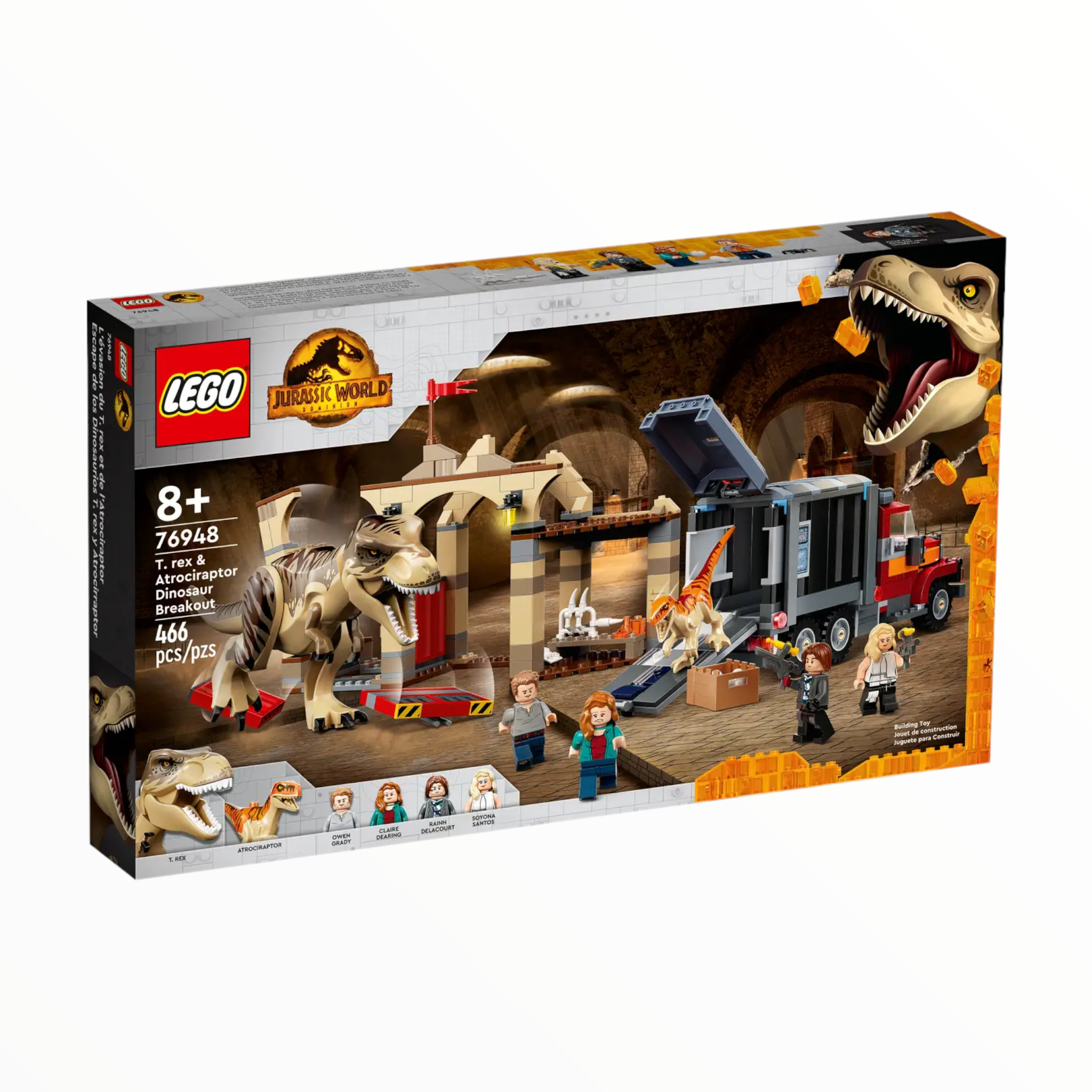 76948 Jurassic World T. rex & Atrociraptor Dinosaur Breakout