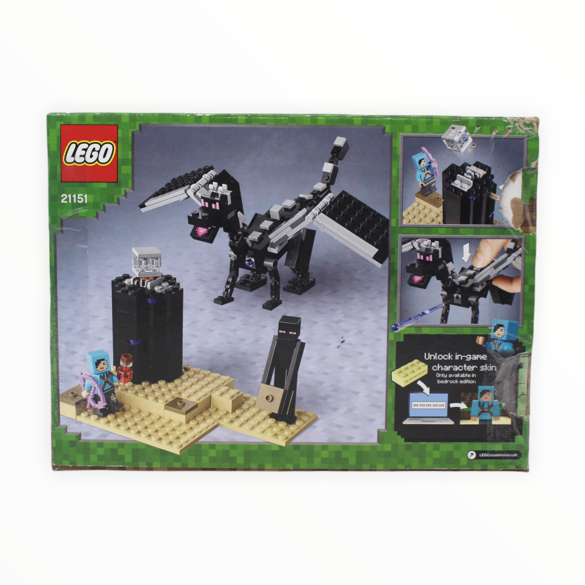Lego minecraft the end battle dragon toy set hotsell