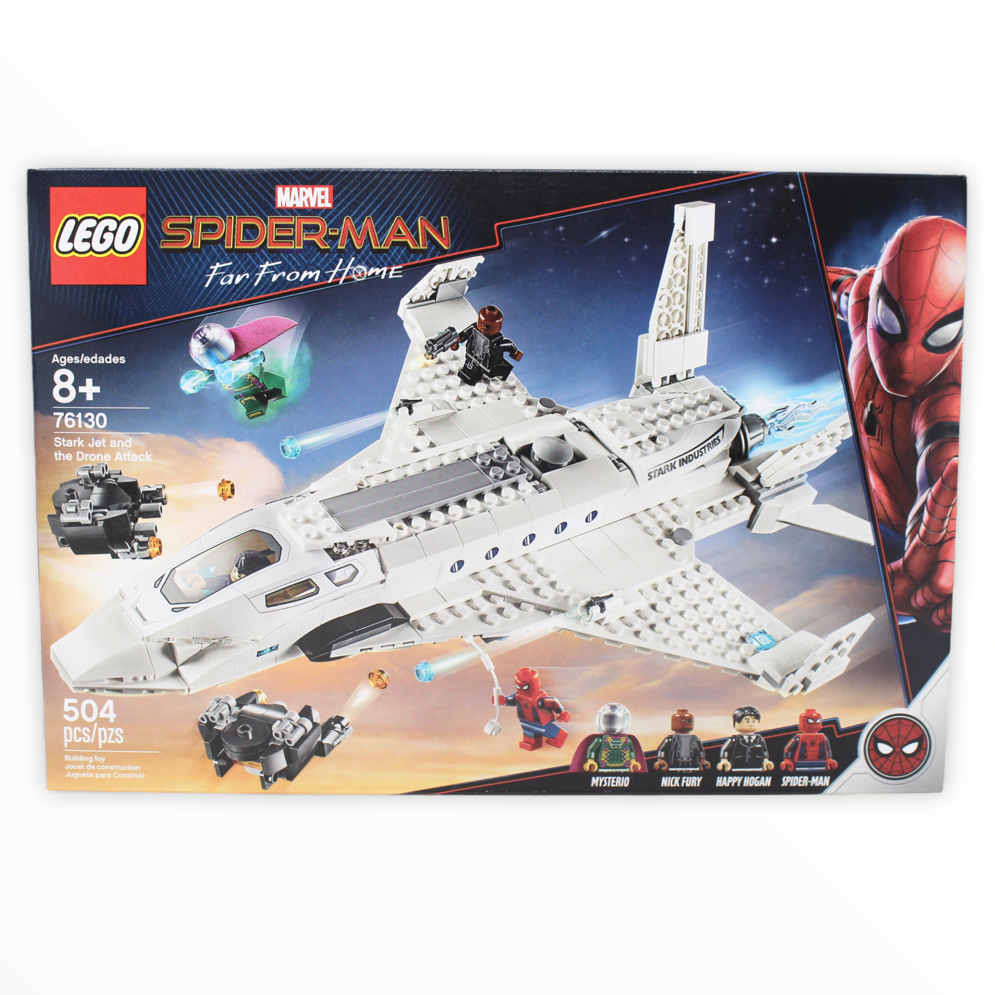 Retired Set 76130 Spider-Man: Far From Home Stark Jet and the Drone Attack