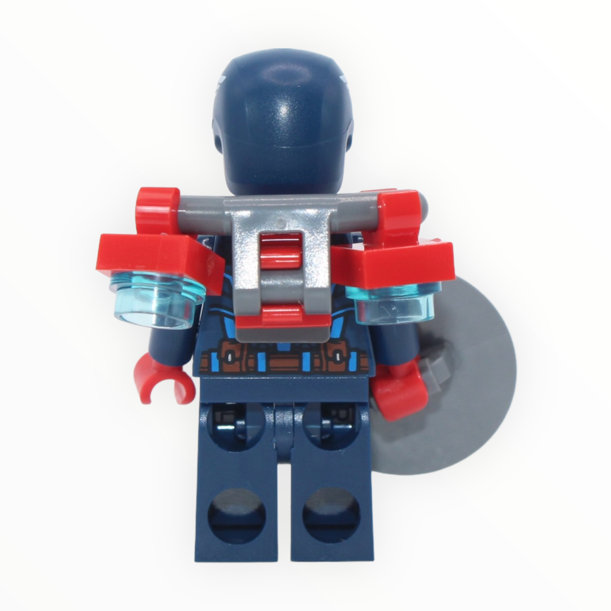 Captain America (dark blue suit, red hands, jet pack, shield, 2022)