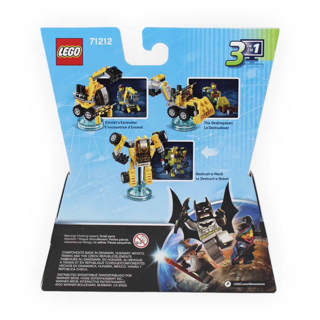 Retired Set 71212 Dimensions Fun Pack - The LEGO Movie Emmet and Emmet's Excavator