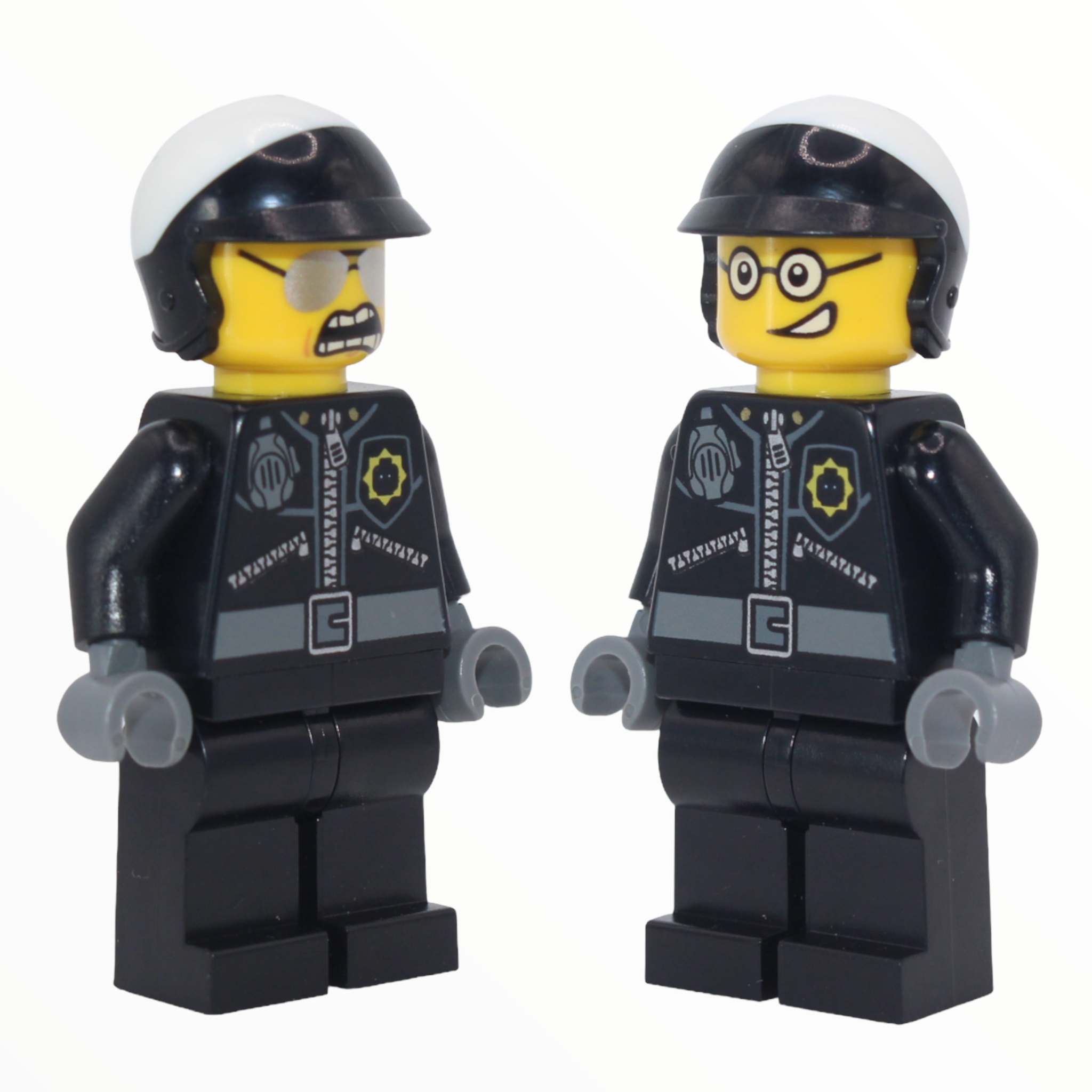 Good Cop / Bad Cop (crooked smile, open mouth angry, Dimensions)