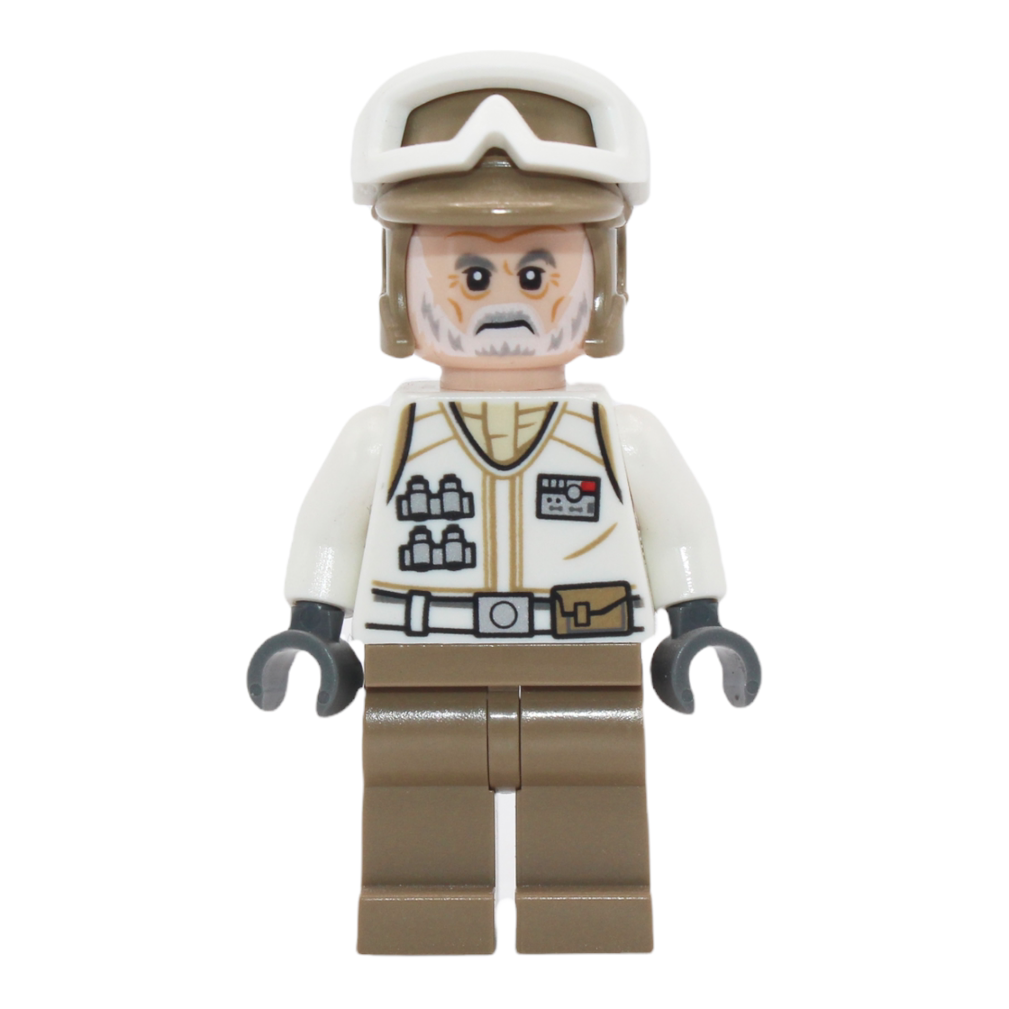 Hoth Rebel Trooper (white uniform, white beard, dark tan legs, 2019)