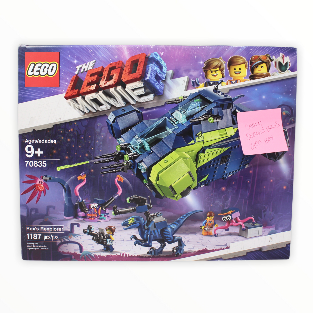 Certified Used Set 70835 LEGO Movie 2 Rexs Rexplorer