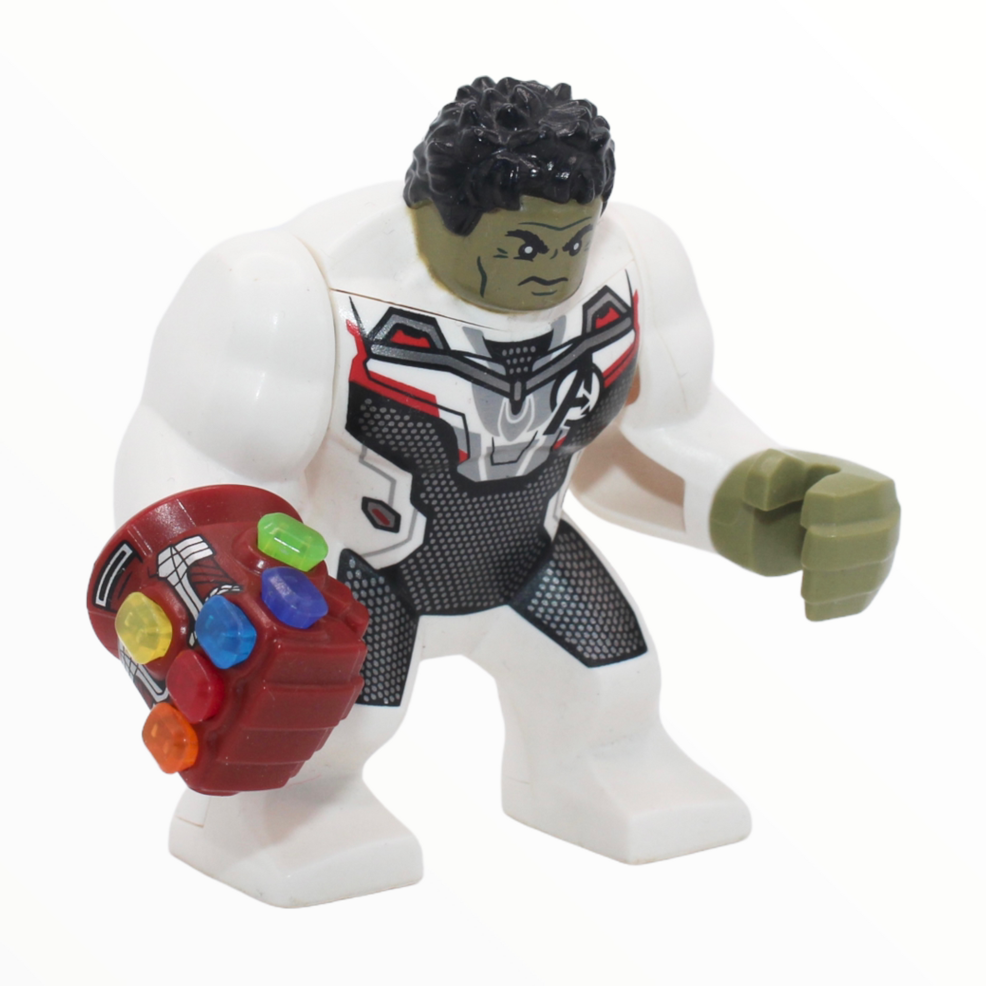 The Hulk white jumpsuit with Nano Gauntlet complete