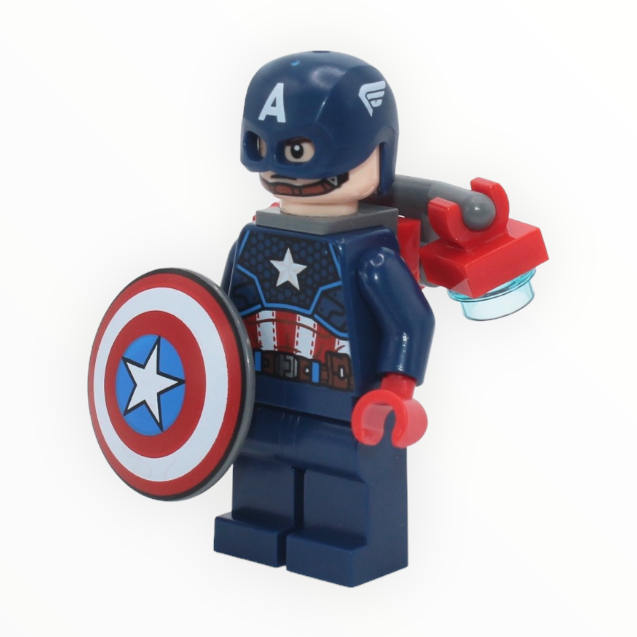 Captain America (dark blue suit, red hands, jet pack, shield, 2022)