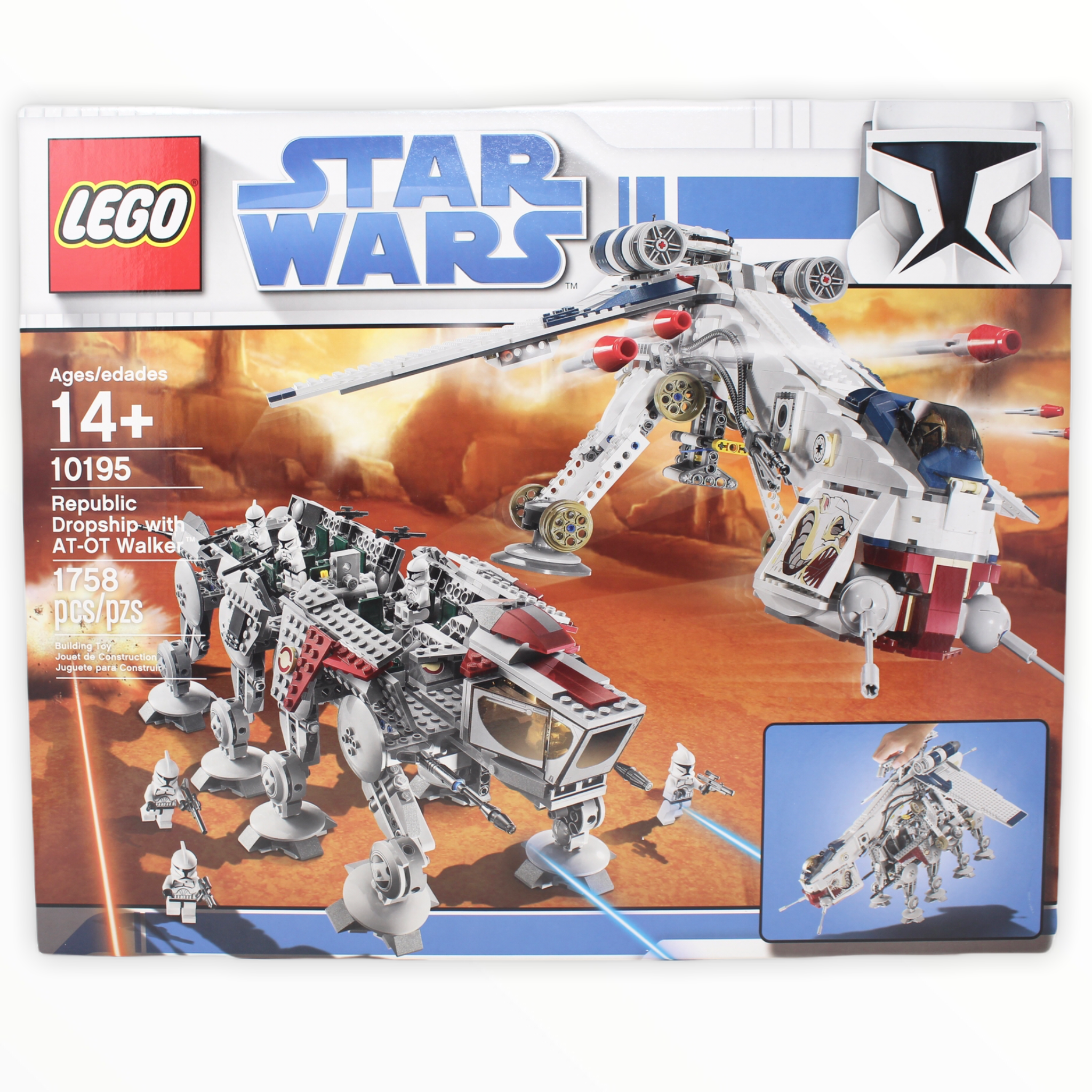 Retired Set 10195 Star Wars Republic Dropship with AT-OT