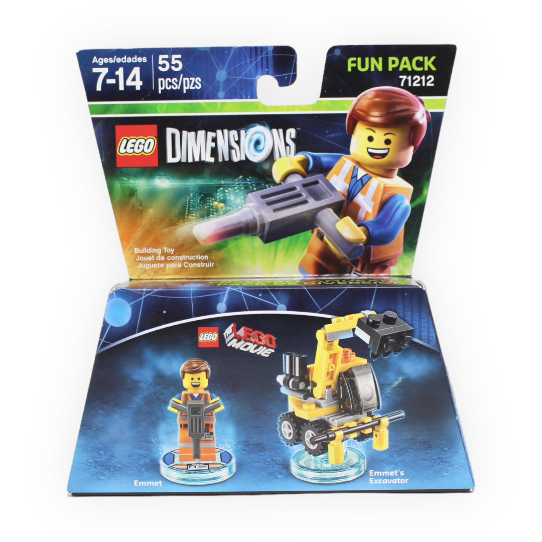 Retired Set 71212 Dimensions Fun Pack - The LEGO Movie Emmet and Emmet's Excavator